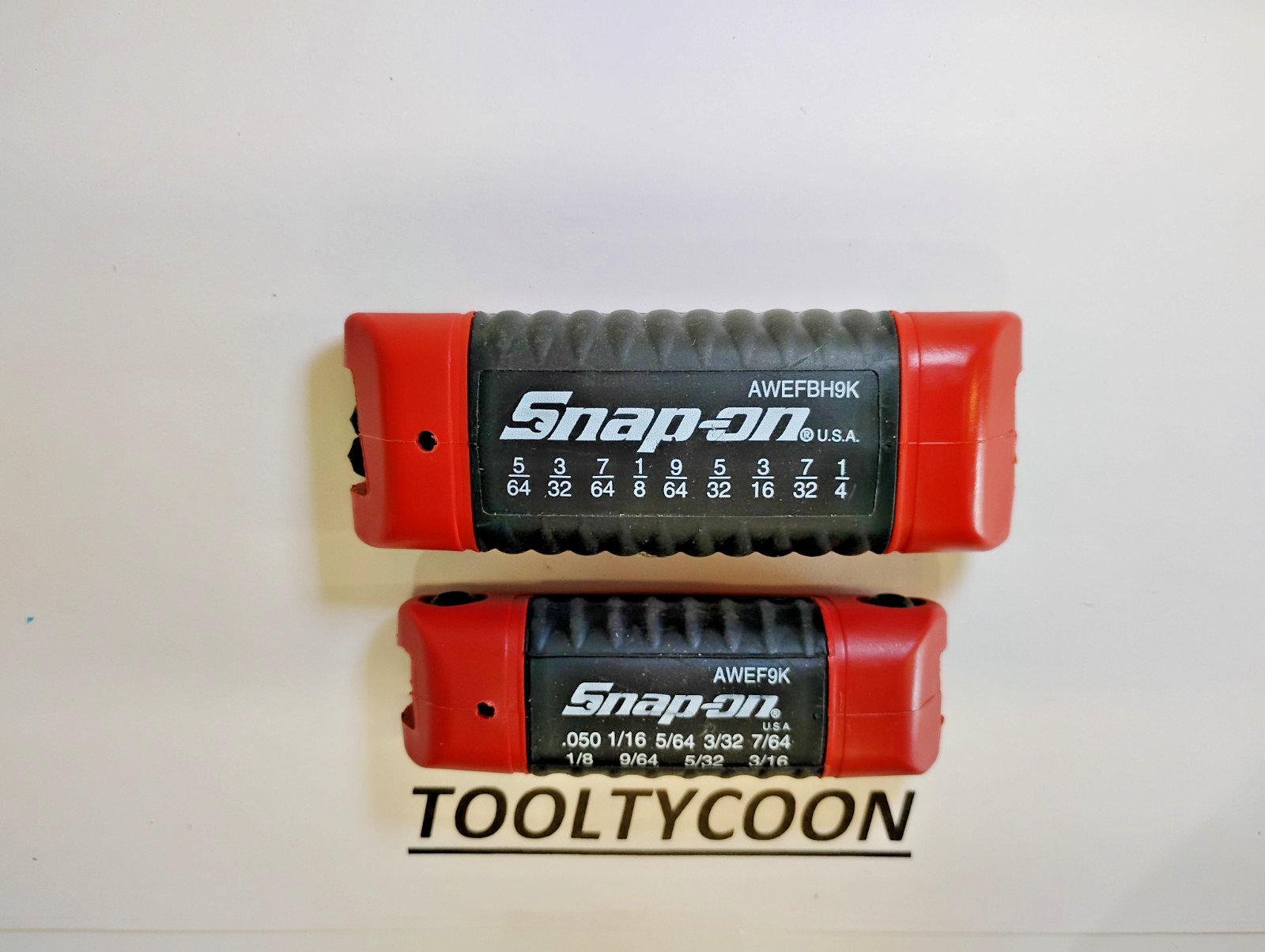 Snap-On Tools NEW 2pc Red/Black SAE Ball/Straight Hex Combo Set AWEFBH9K AWEF9K