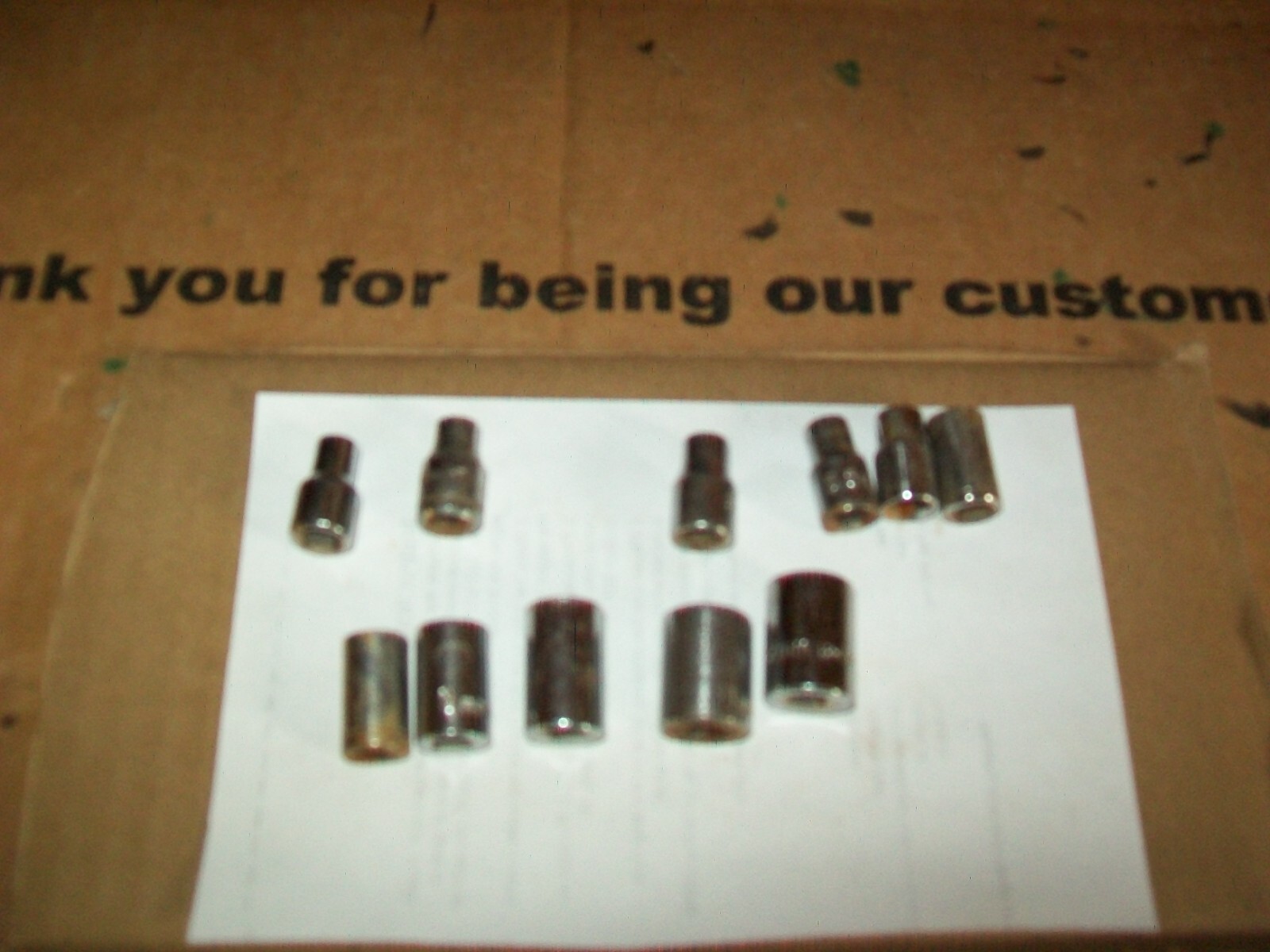11 Of Unbranded Metric Standard Sockets 1/4 Drive 6 Point