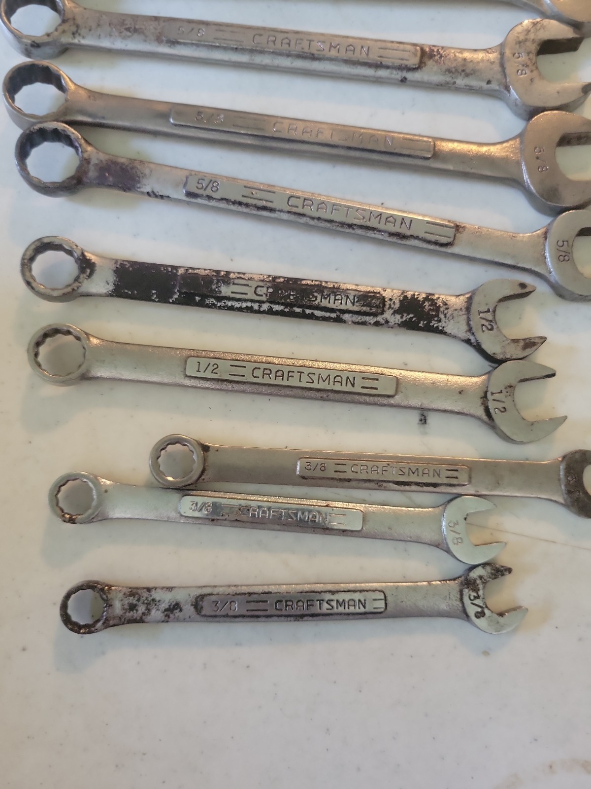 Vintage Craftsman Wrench Lot Of 25 12pt Mixed Metric & Standard Many Duplicates