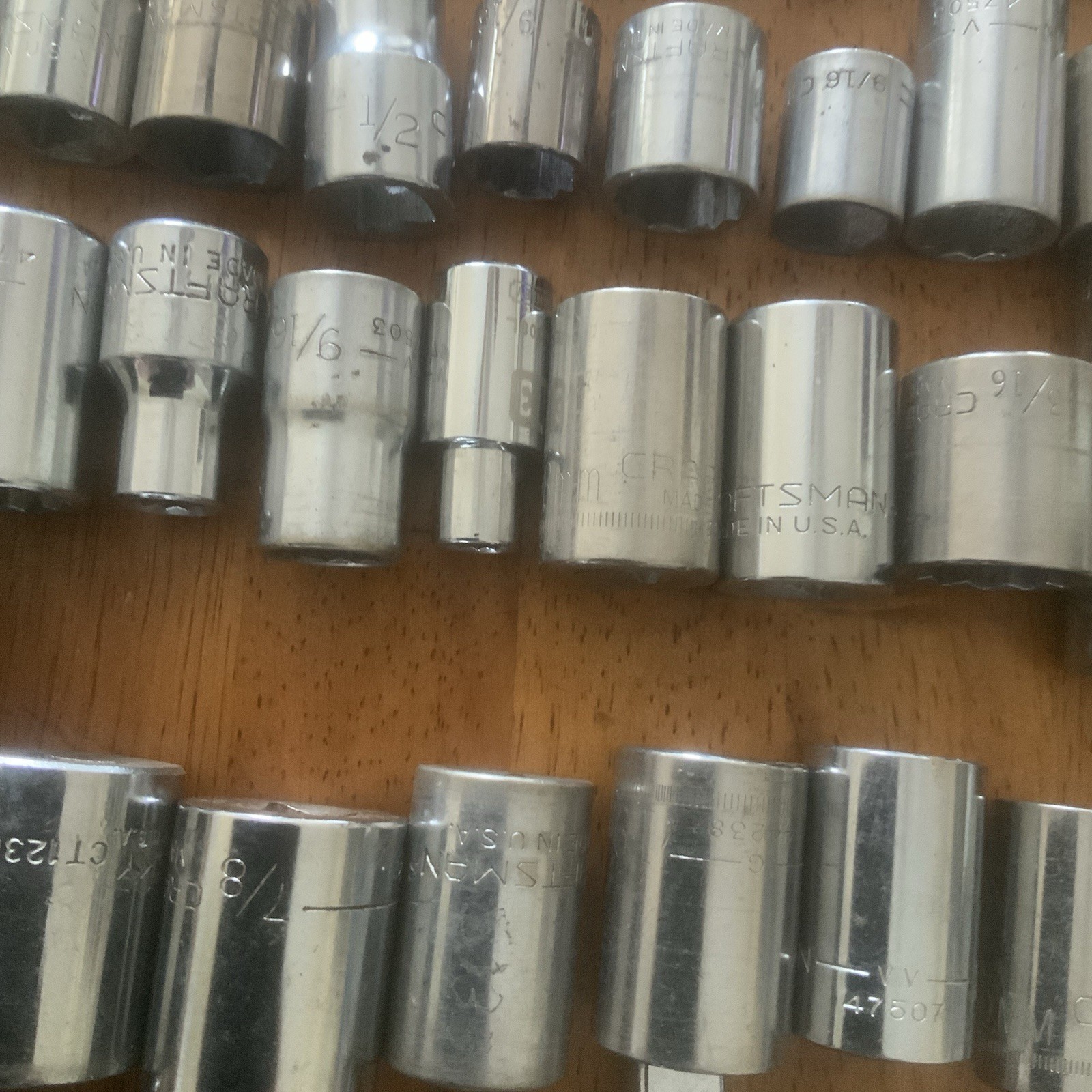 Lot Of 155 All Craftsman Sockets & Extension (Mixed Sockets Lot) Vtg Euc
