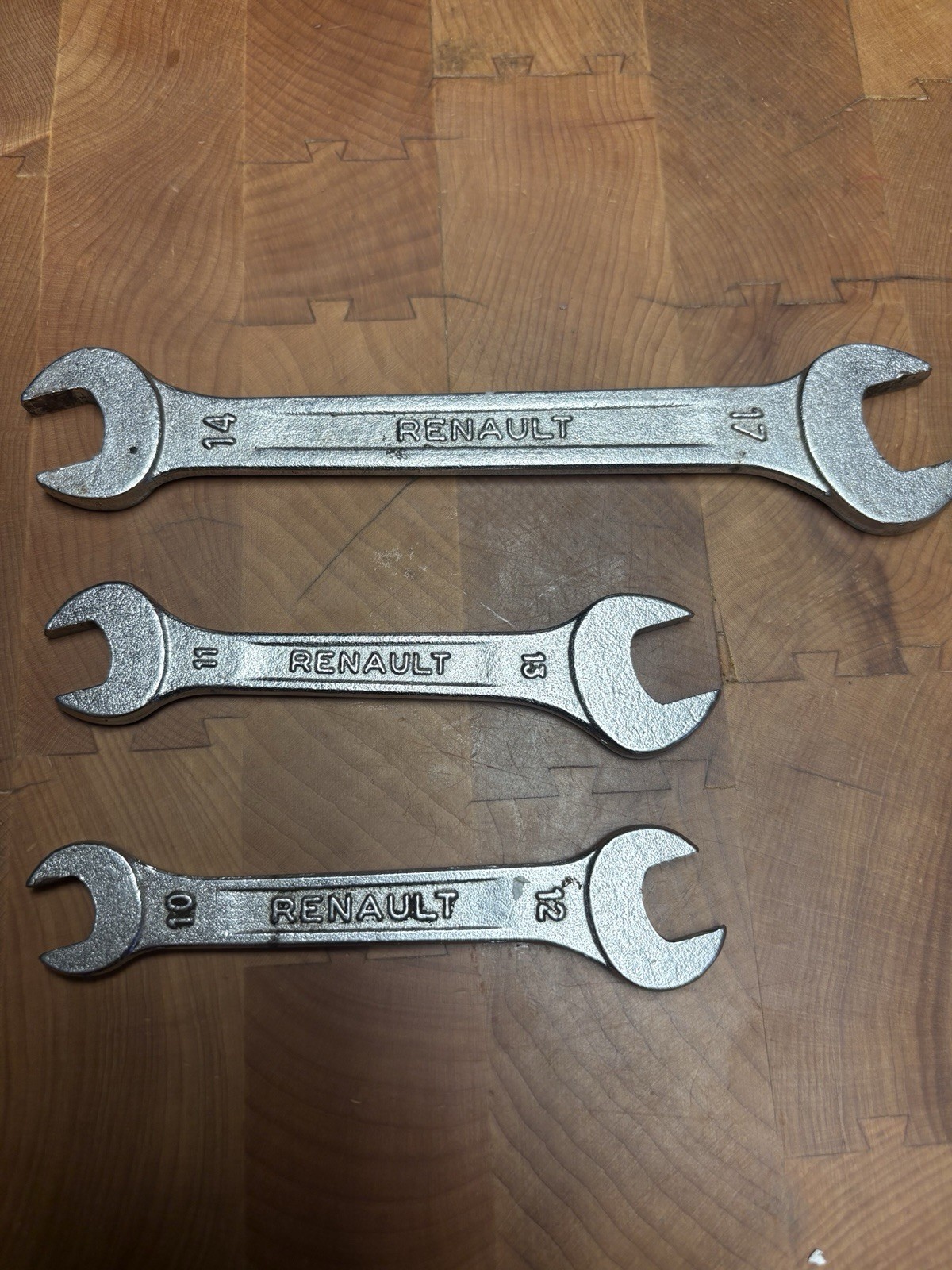Renault Metric Wrench Lot (17 – 14, 13 – 11, 12 – 10) Made in France (1970’s)