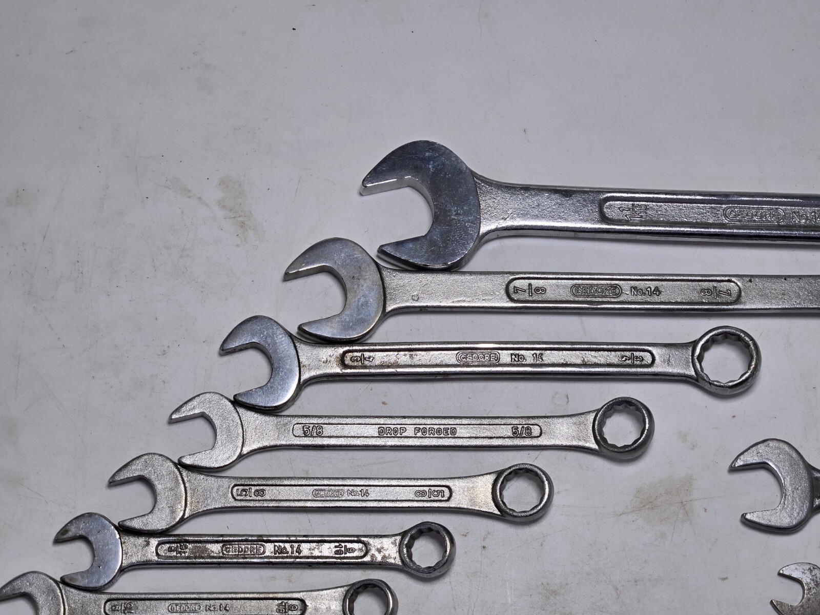 Gedore SAE & Metric Combination & Double Wrench Lot of 15 * Made In India *