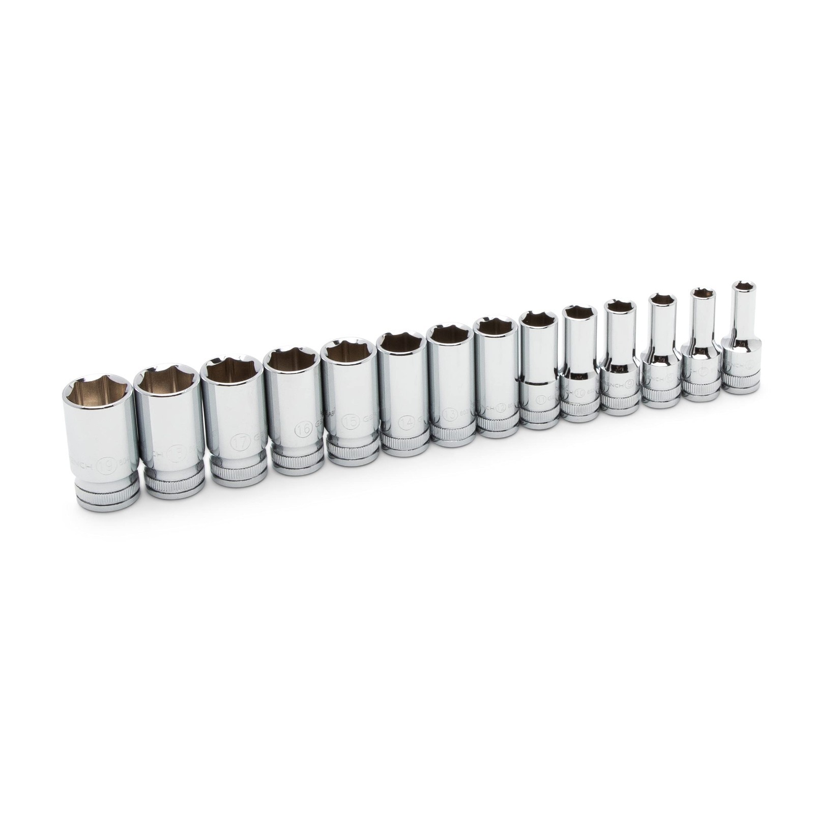 14-Piece 3/8″ Drive Metric Socket Set – Mid Length, 6 Point, Durable Tool Kit