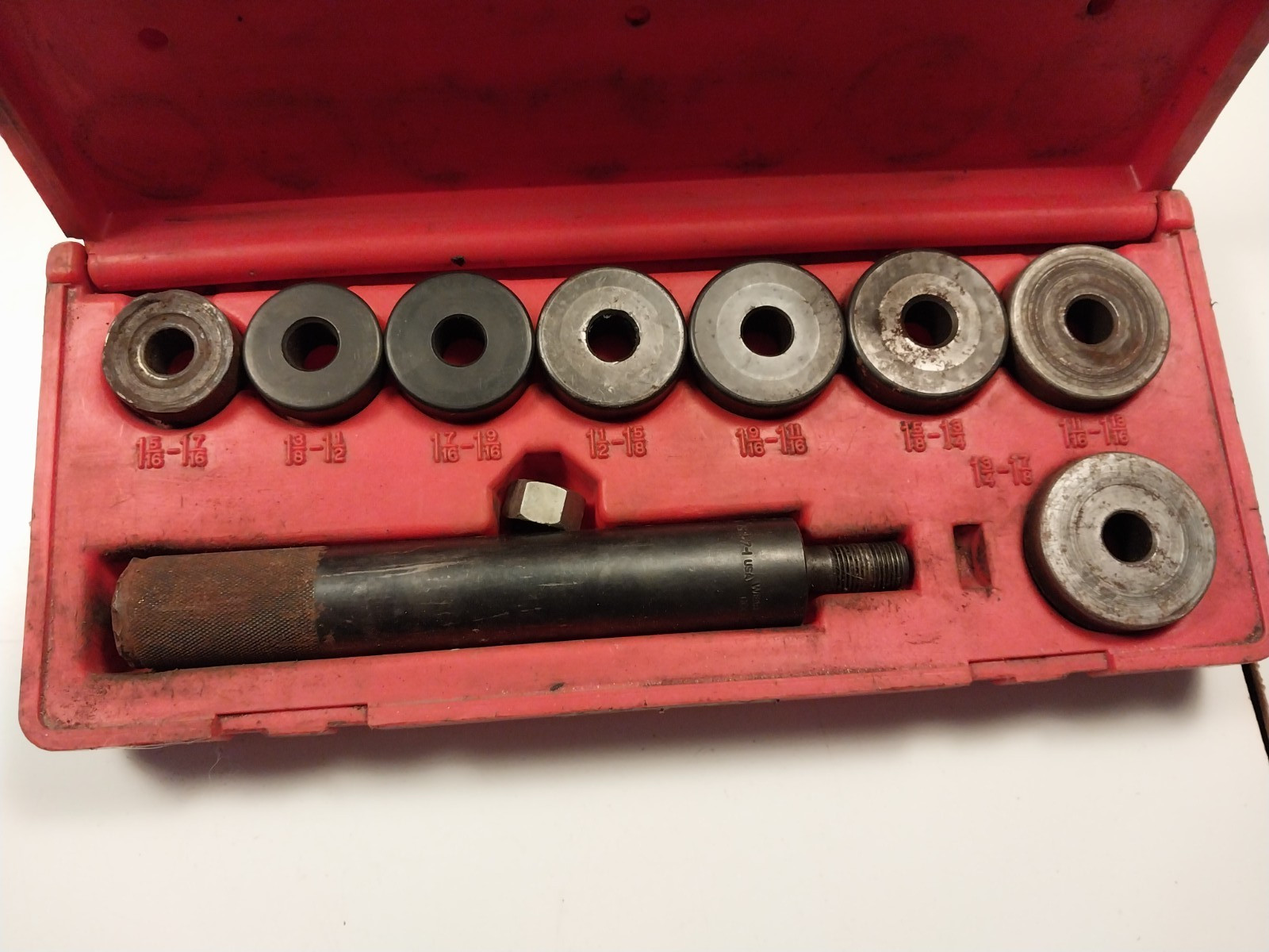 Snap-on USA A158B Heavy-Duty Bushing Driver 10 Piece Automotive Tool Set