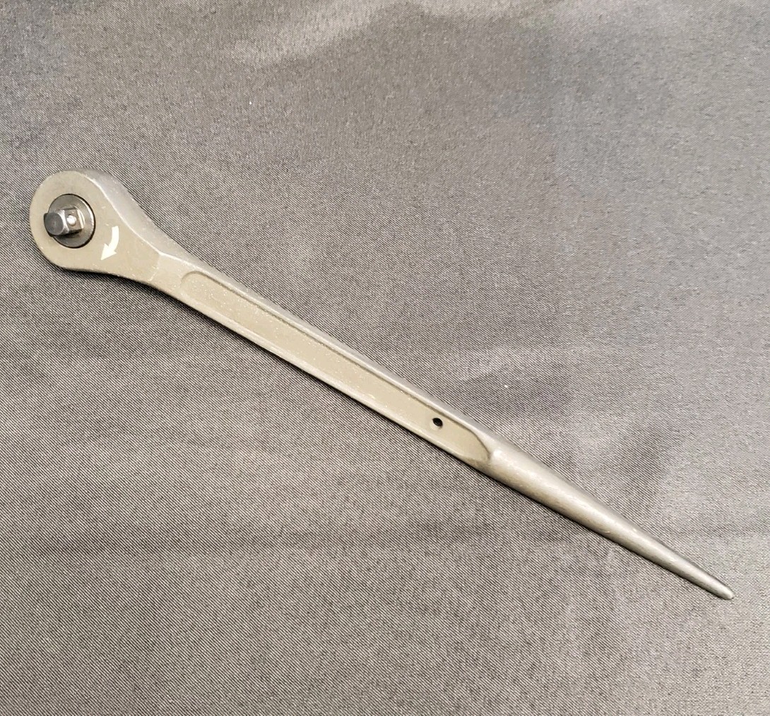 Rare Gearless Podger Spud Ratchet Wrench 3/8″ Drive W Reverse Black Oxide 12″