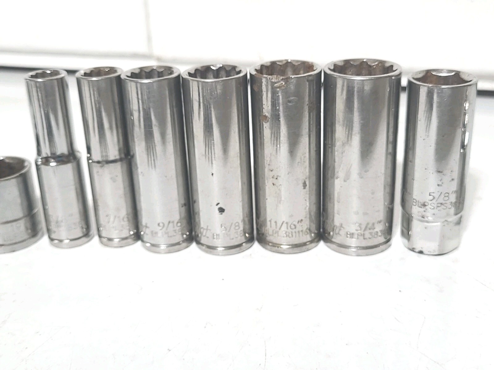 BLUE POINT by SNAP ON 25 Piece 3/8″ Dr Socket Sets Wrench USA MADE TOOLS