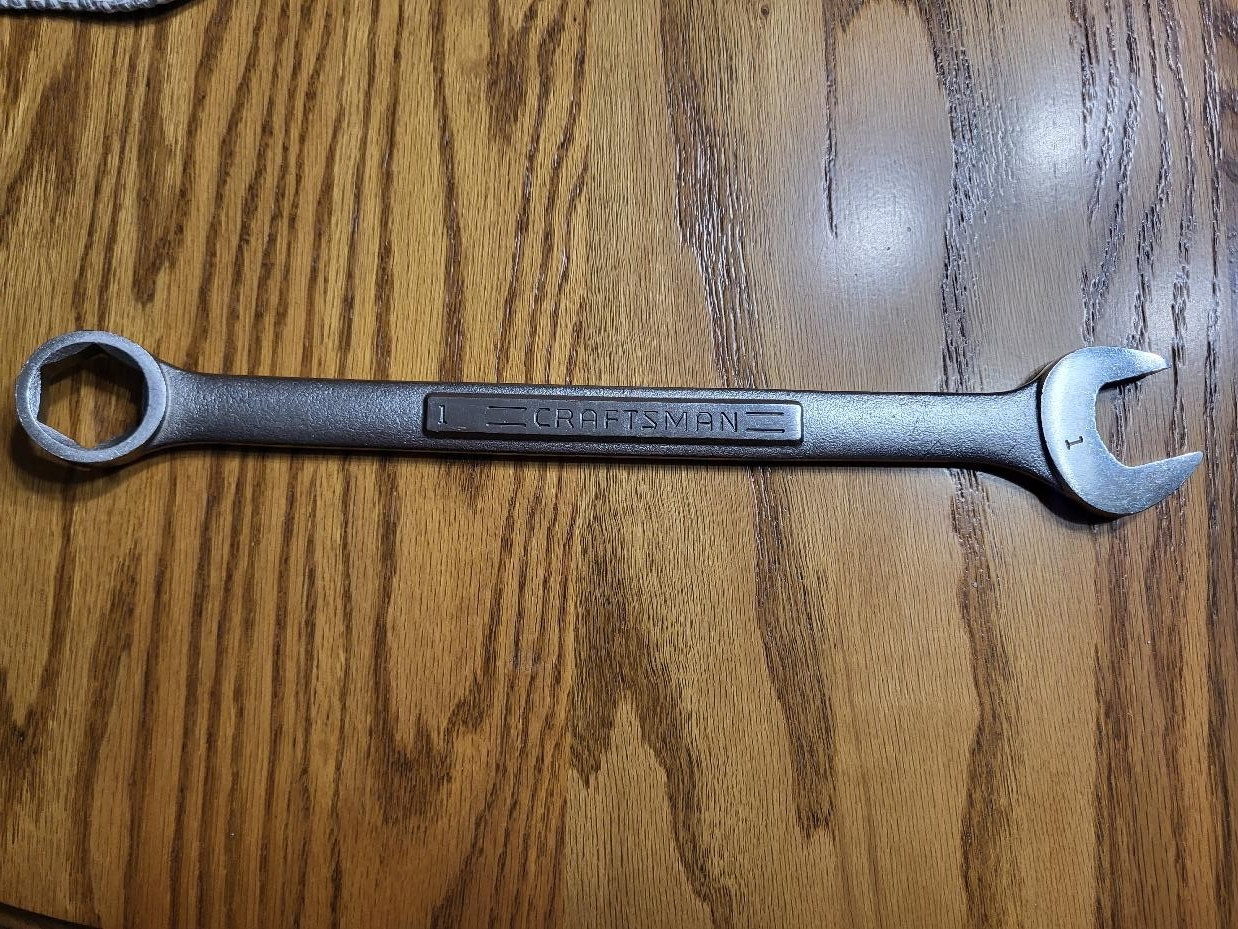 Sears Craftsman Tools USA NOS Very Rare SAE 1 Inch 6pt Combination Wrench 44393