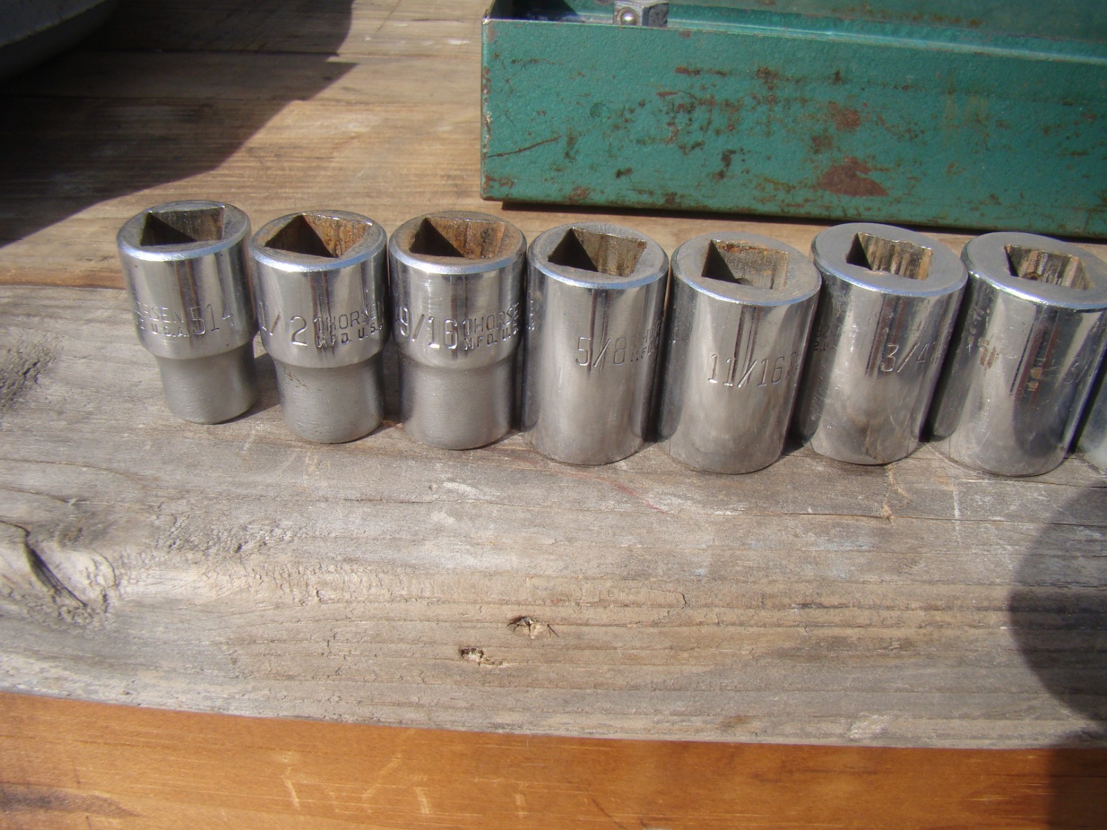 Vtg Thorsen 18pc 1/2″ Drive Socket Set 1218 Made In USA Ratchet SAE 12 Pt