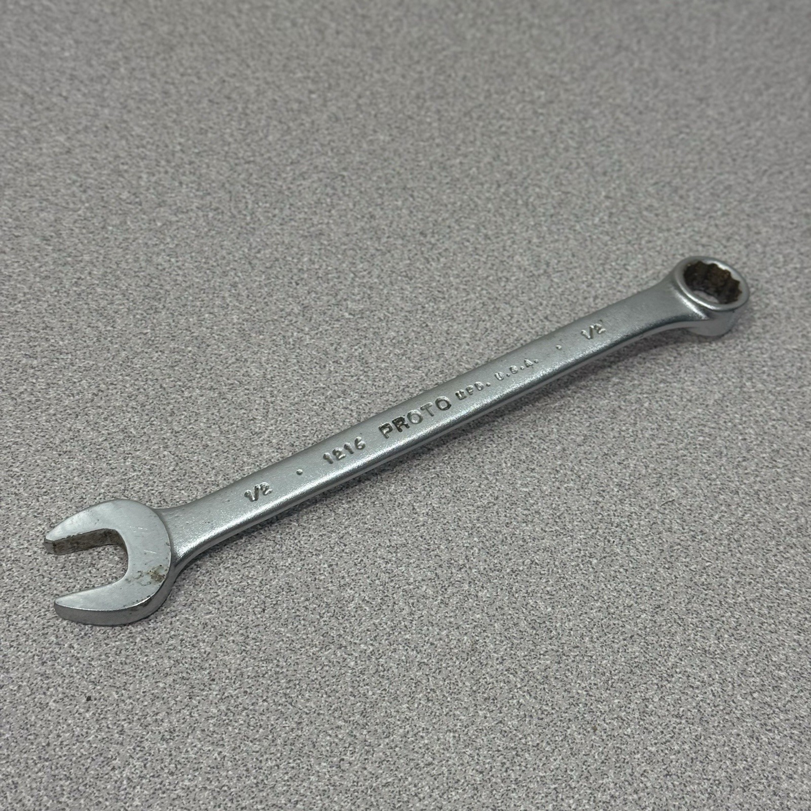 Excellent Proto 1/2″ SAE 1216HASD Combination Wrench Anti-Slip Design 6pt USA.