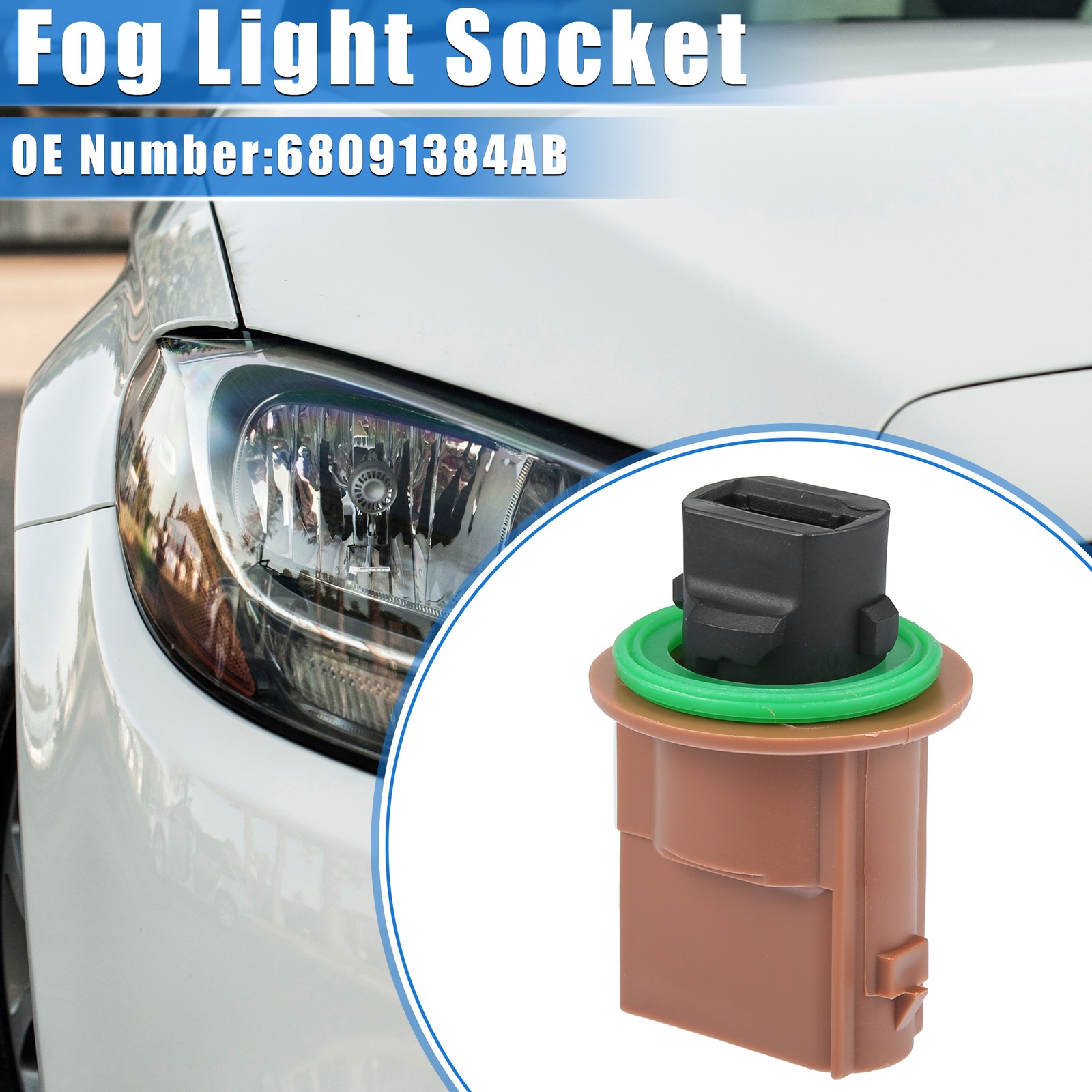 No.68091384AB Fog Light Socket for Lincoln MKZ 2010-2012 for Ford F-150 15-17