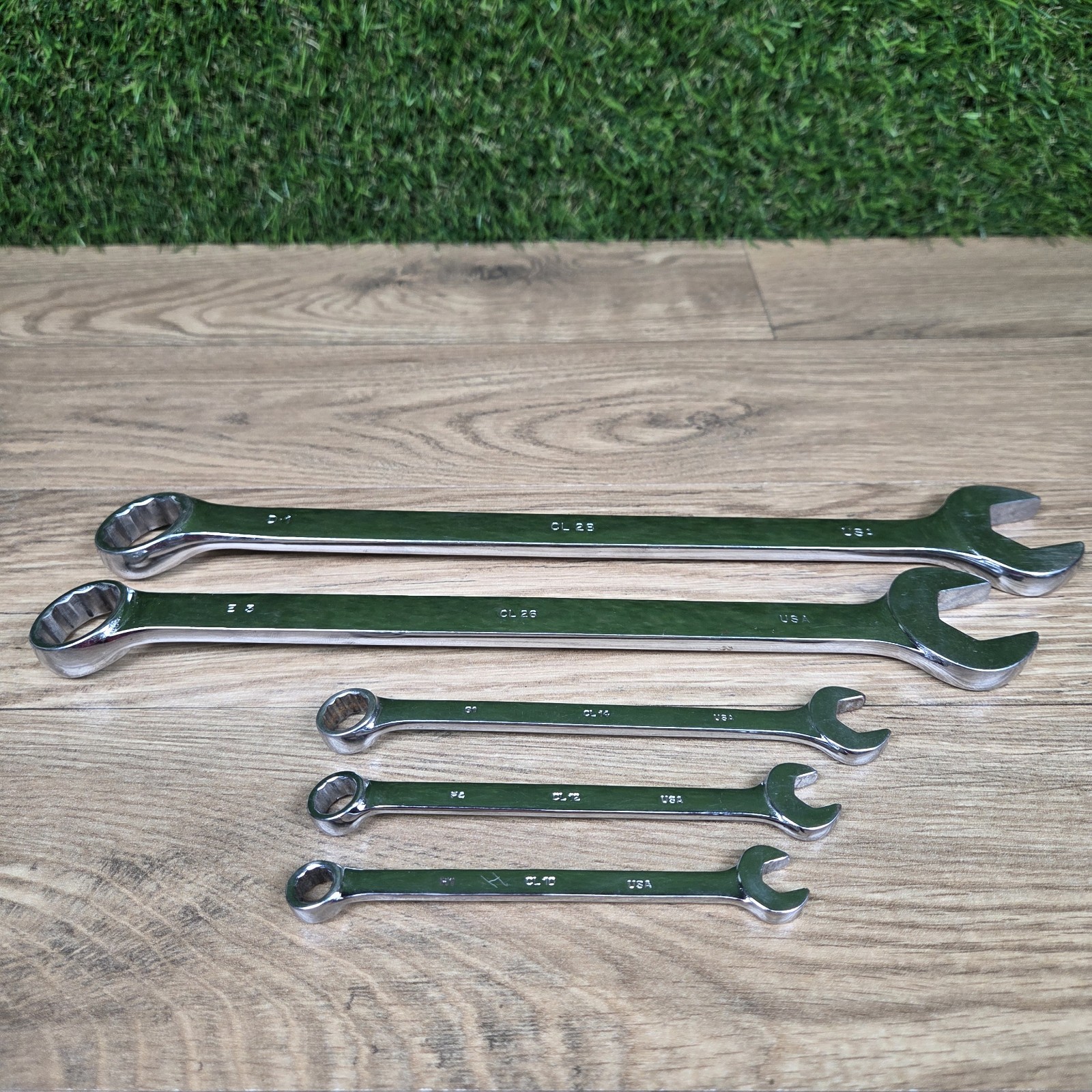 Lot of 5 Mac Tools Combination Wrenches Standard 12PT MADE IN USA