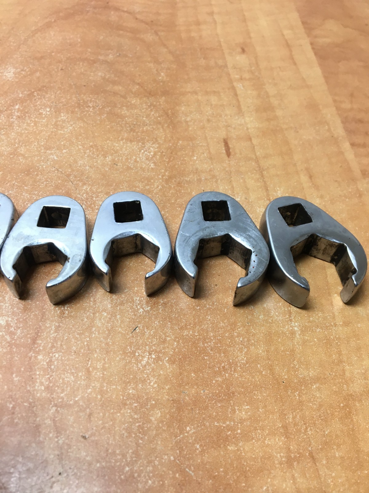 Vintage Snap On 7 Pc. Crowfoot Flare Nut Set 207S-FRH 3/8 Drive 3/8-3/4 COMPLETE
