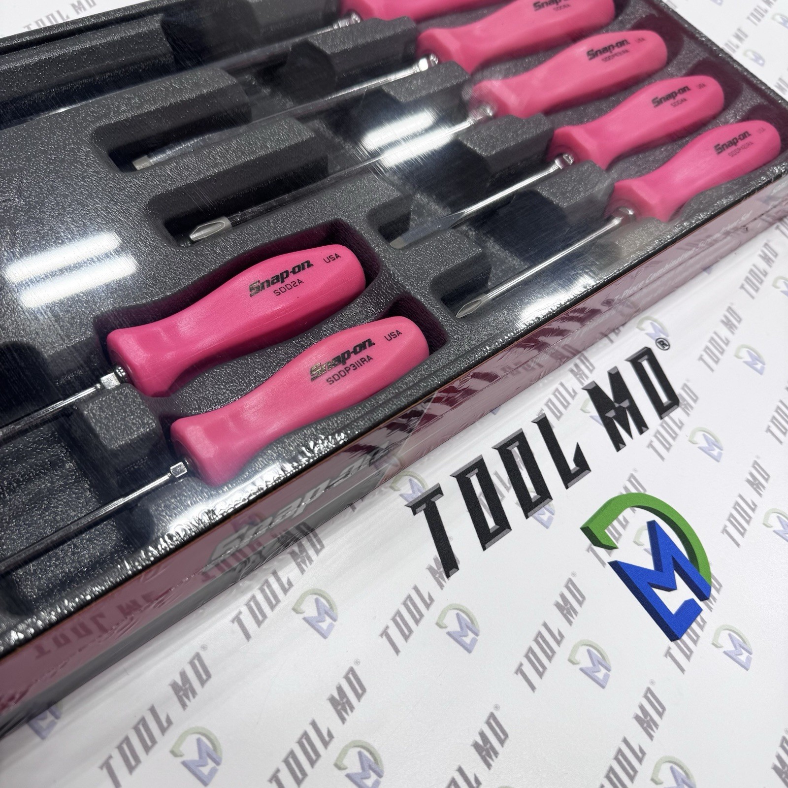 Snap-on Tools USA RARE 7pc CLASSIC PINK Hard Grip Screwdriver Set SDDX70AMP