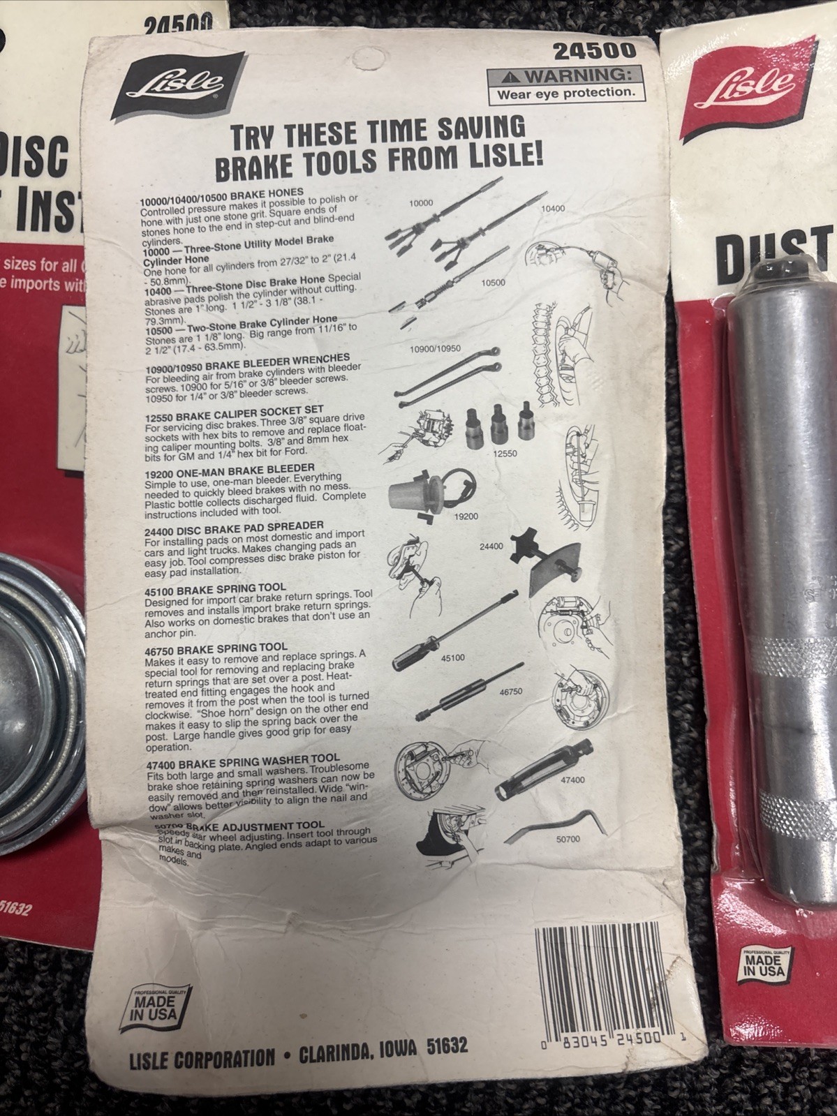 Disc Brake Dust Boot Installer Lisle Wholesale Lot Of 10 Tools 24500 Made In USA