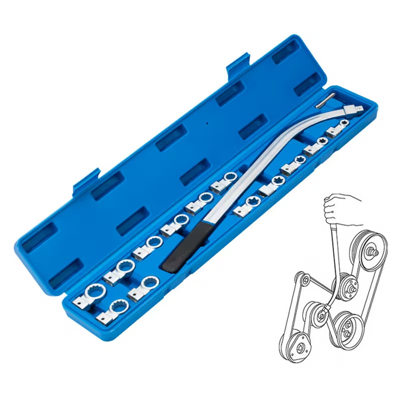 15pcs Universal Auxiliary Idler Belt Tensioner Pulley Removal Tool Kit