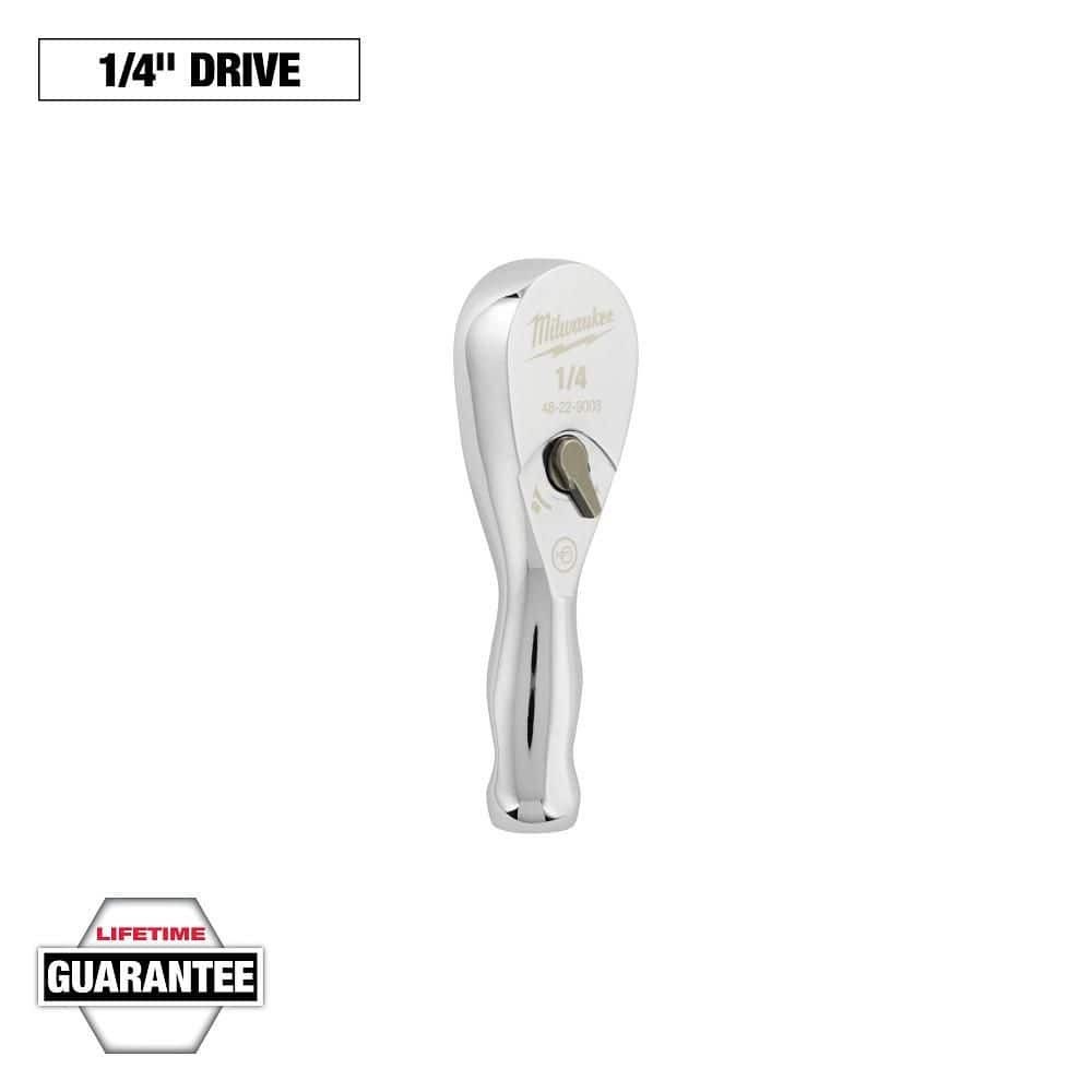 Milwaukee 48-22-9003 1/4″ Dr 3in Stubby Ratchet w/ 4 Arc Swing