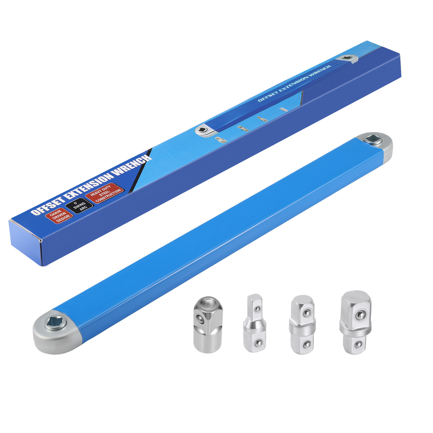 Ratchet Spanner Wrench Set Metric and Imperial System Offset Extension Tool