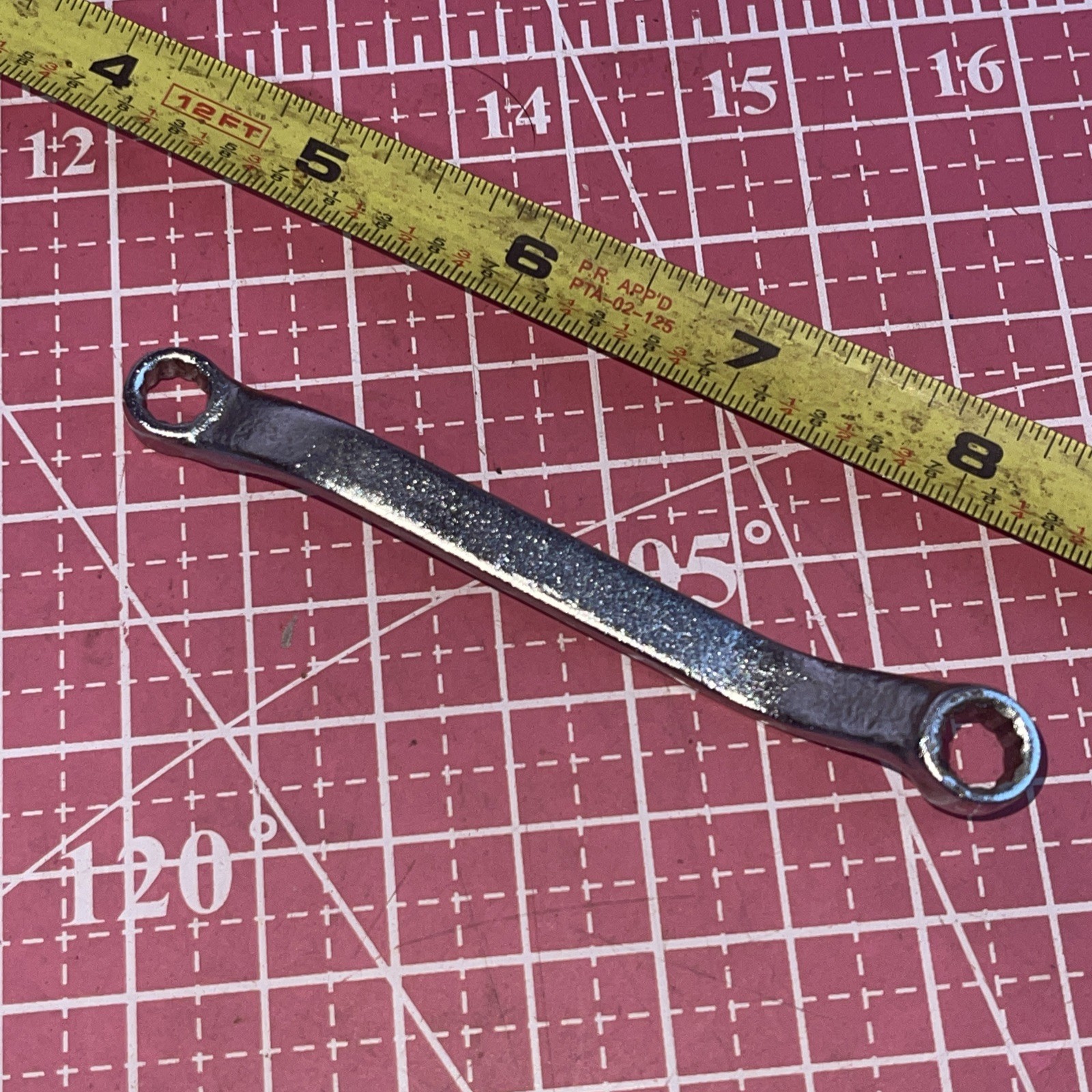 NOS PROAMERICA USA 2308 1/4 X 9/32 In SAE Stubby Offset 12 Point Box End Wrench