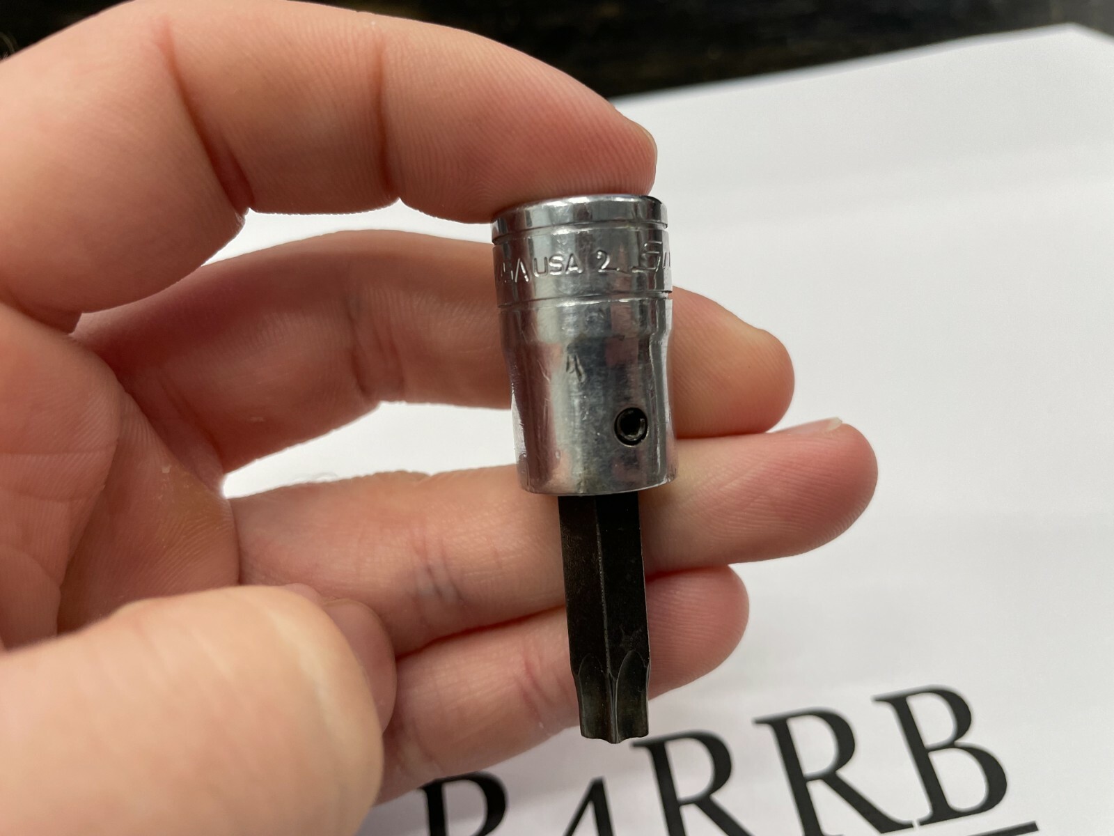 Snap-on Tools USA 1992 3/8″ Drive T45 Std Torx Bit Chrome Socket Driver FTX45A
