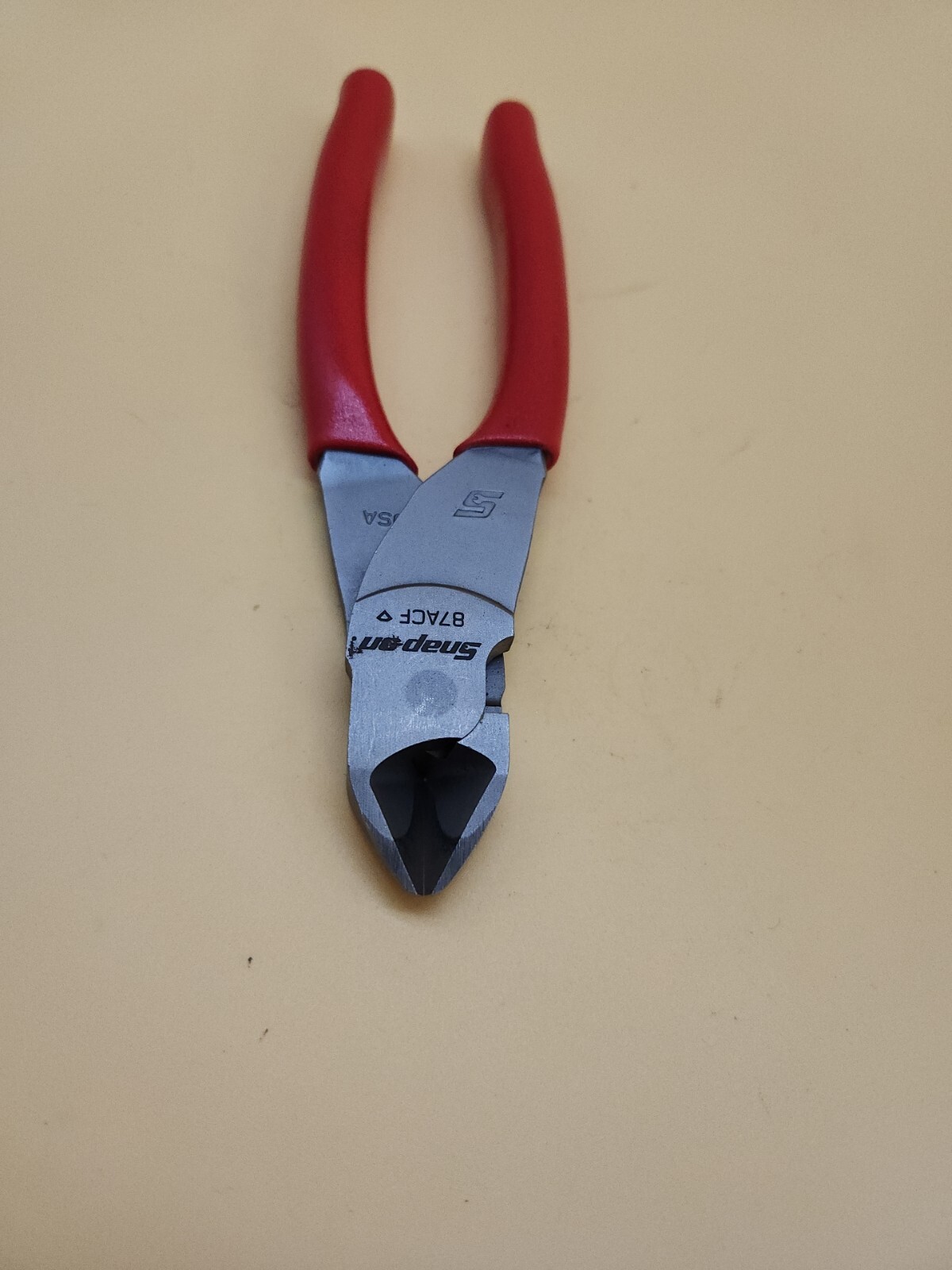 Snap-On Tools RED Soft Grip 7″ VECTOR EDGE Diagonal Cutter 87ACF USA