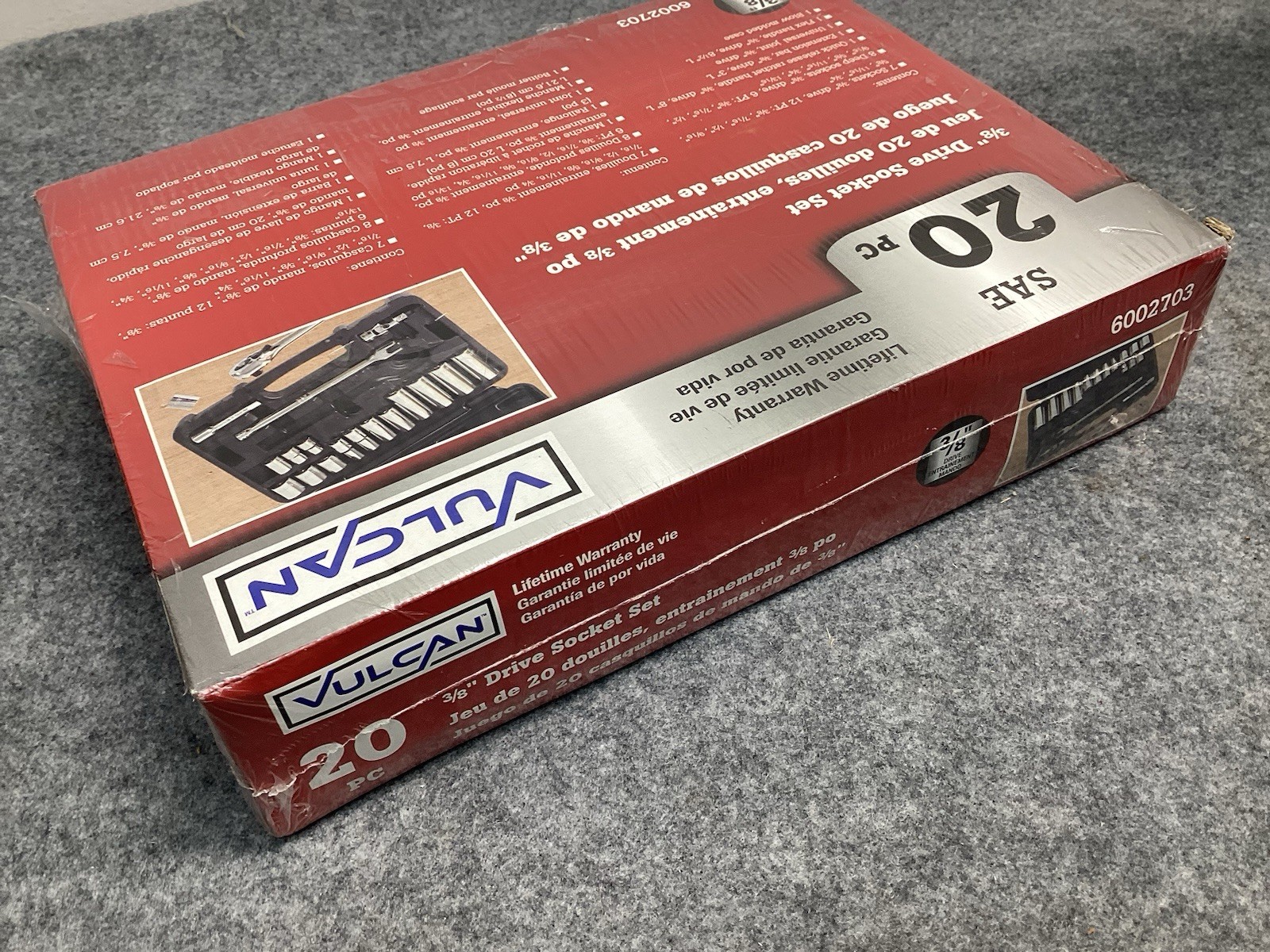 Vulcan SAE 20 Piece 3/8” Drive Socket Set 6002703