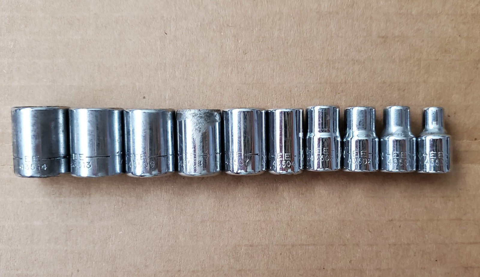 Craftsman 1/4” Drive SAE & Metric 6-Point Sockets 43492 – 43480, 43501 – 43514
