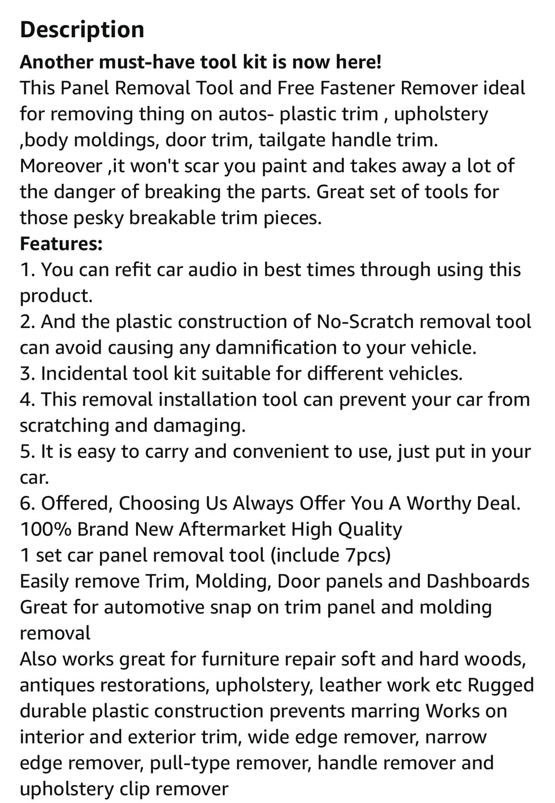 Car Door Trim Panel Tools – 7pcs Trim Panel Tools, Trim Tools,Panel Remover Tool
