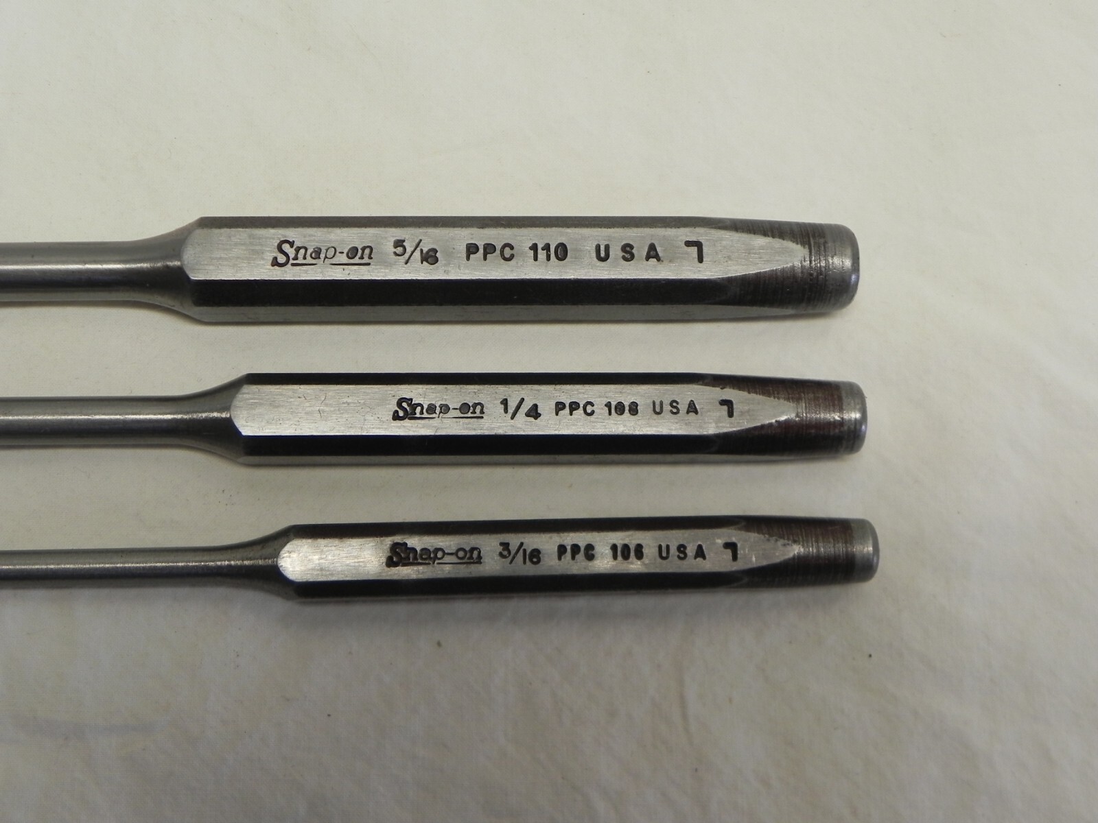 Snap-On 3 Piece Pin Punch Set PPC Series (LOT7441)