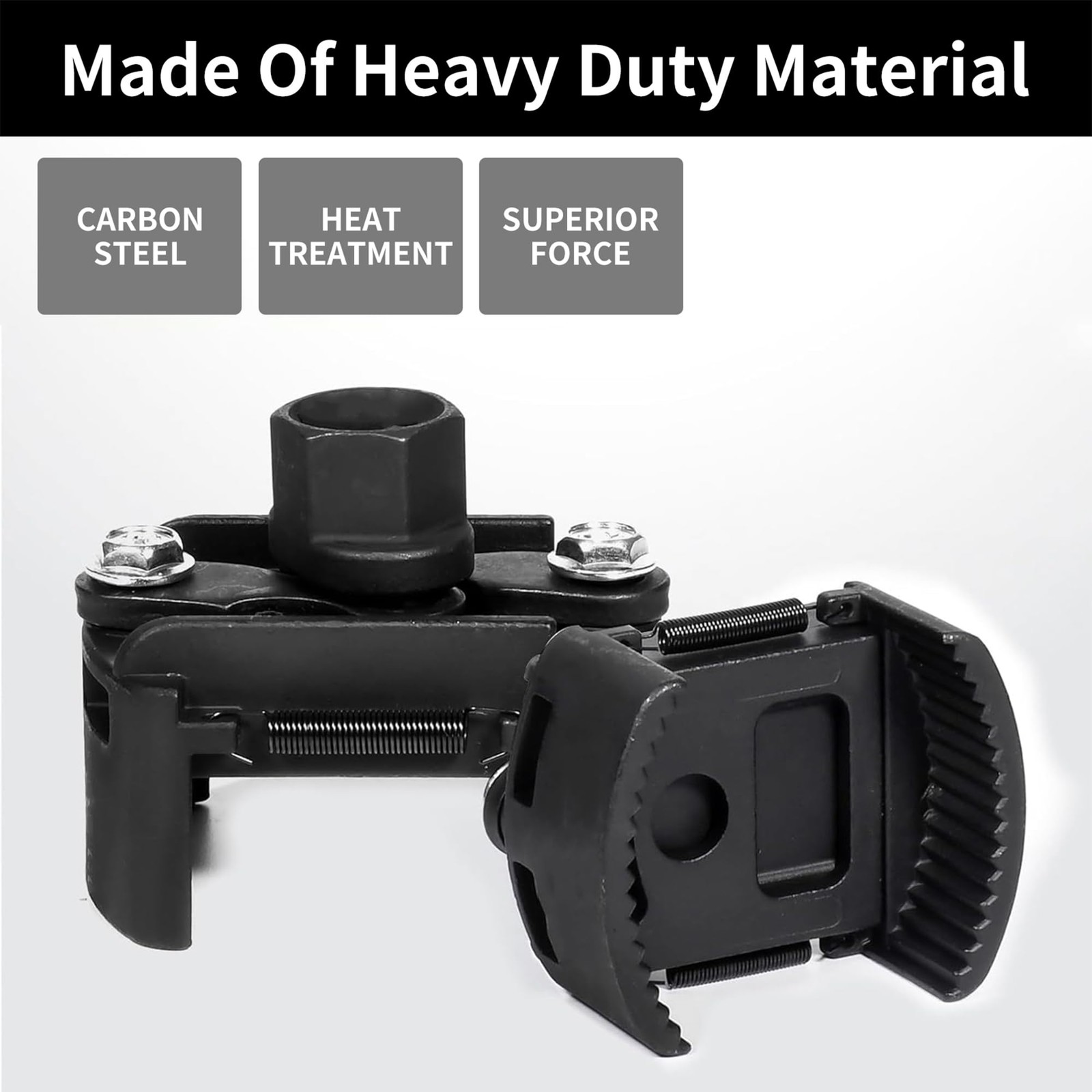 Wbshyy Oil Filter Wrench Removal Tool Adjustable Use for 2.36 inch to Black