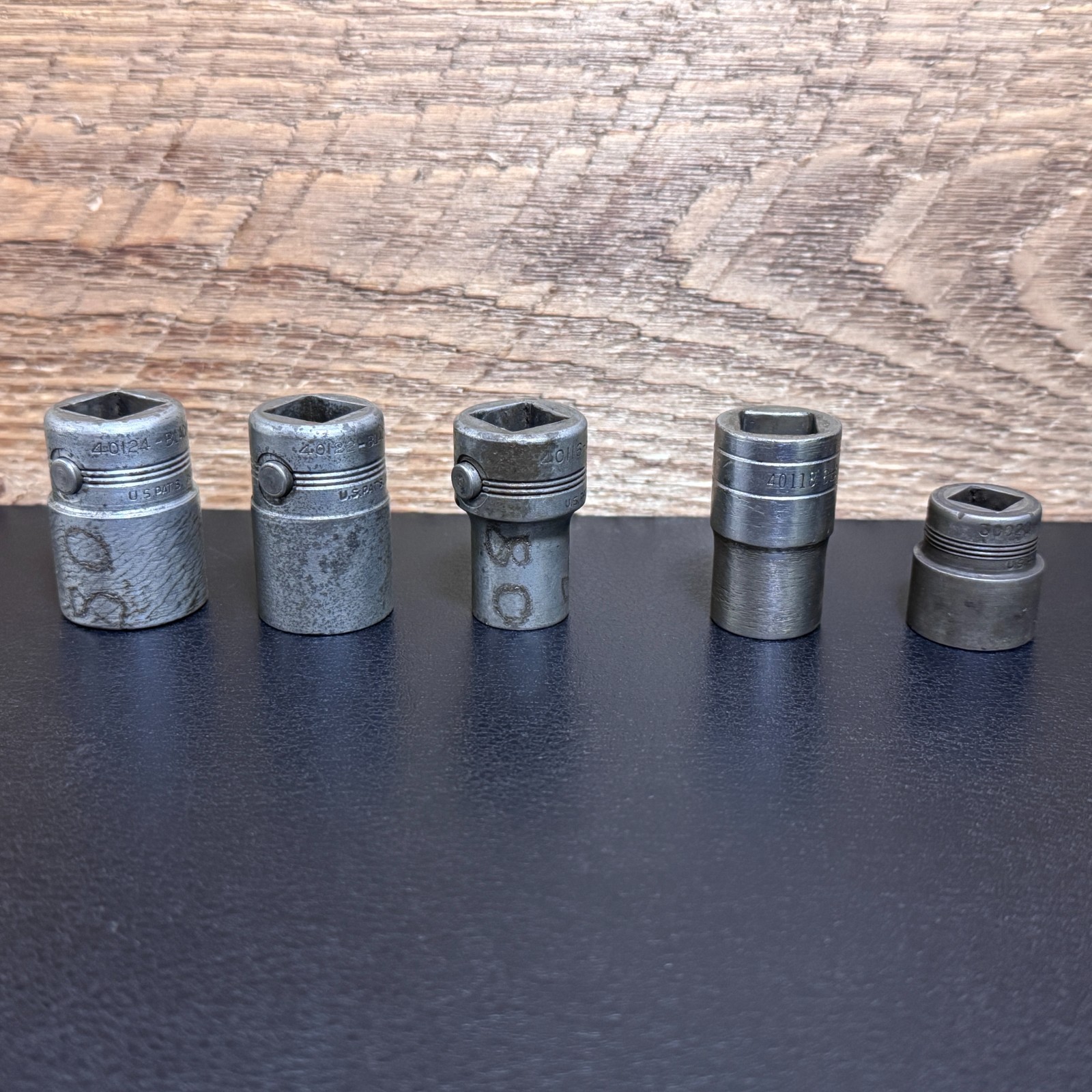 Vintage BLACKHAWK 40124 40122 40116 40118 1/2 Drive 12PT Socket 3/8 DR 30020 USA