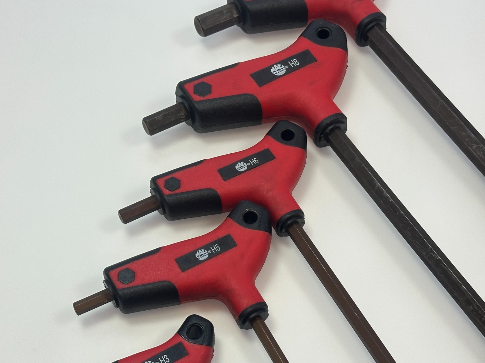MAC Tools 7pc Bi-Material T-Handle Ball-End Hex Key Set Metric 2mm-10mm
