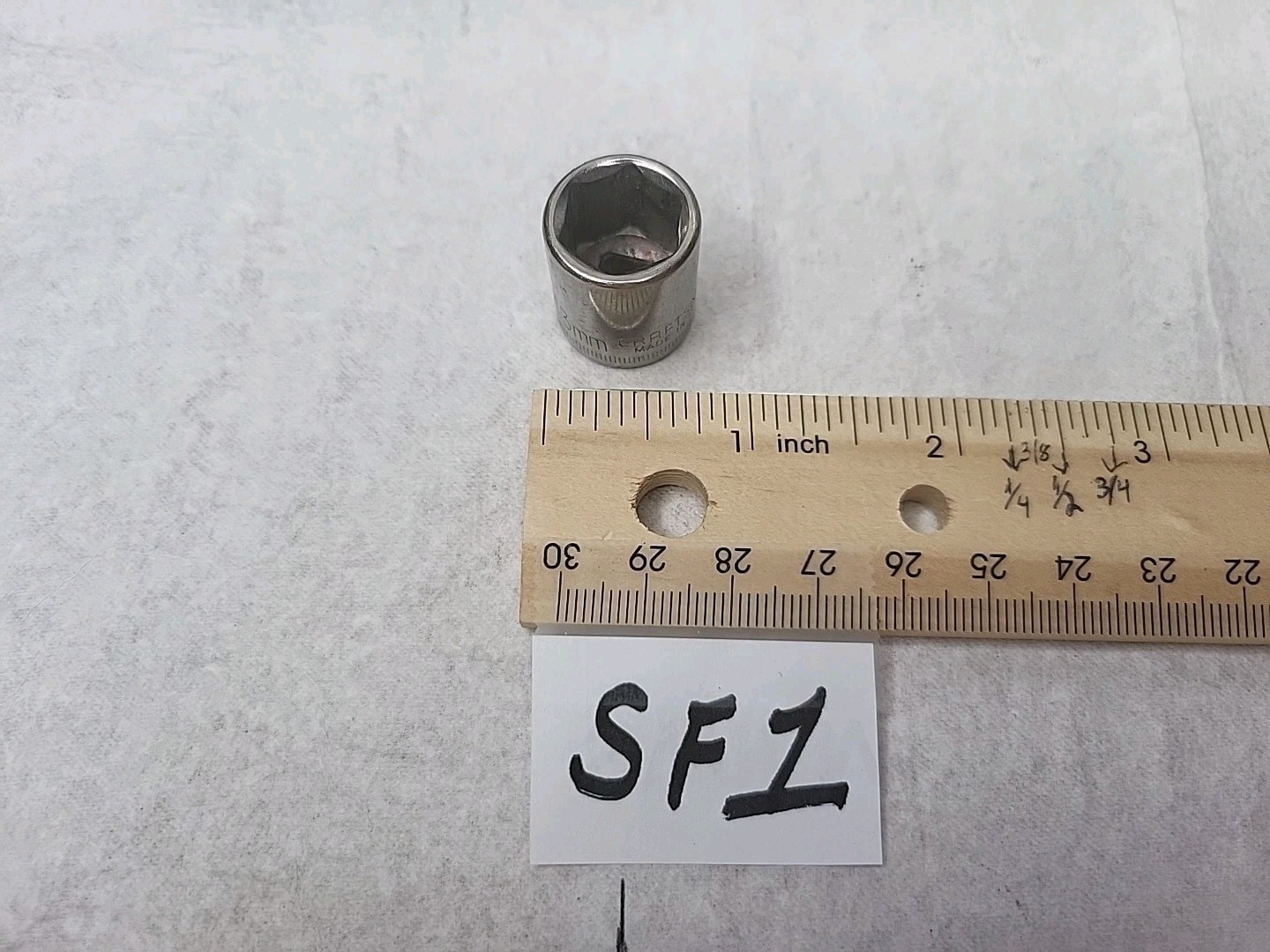 Craftsman, Invrtd G 43514, 13mm Metric Socket 1/4″ Drive, 6 Point, USA