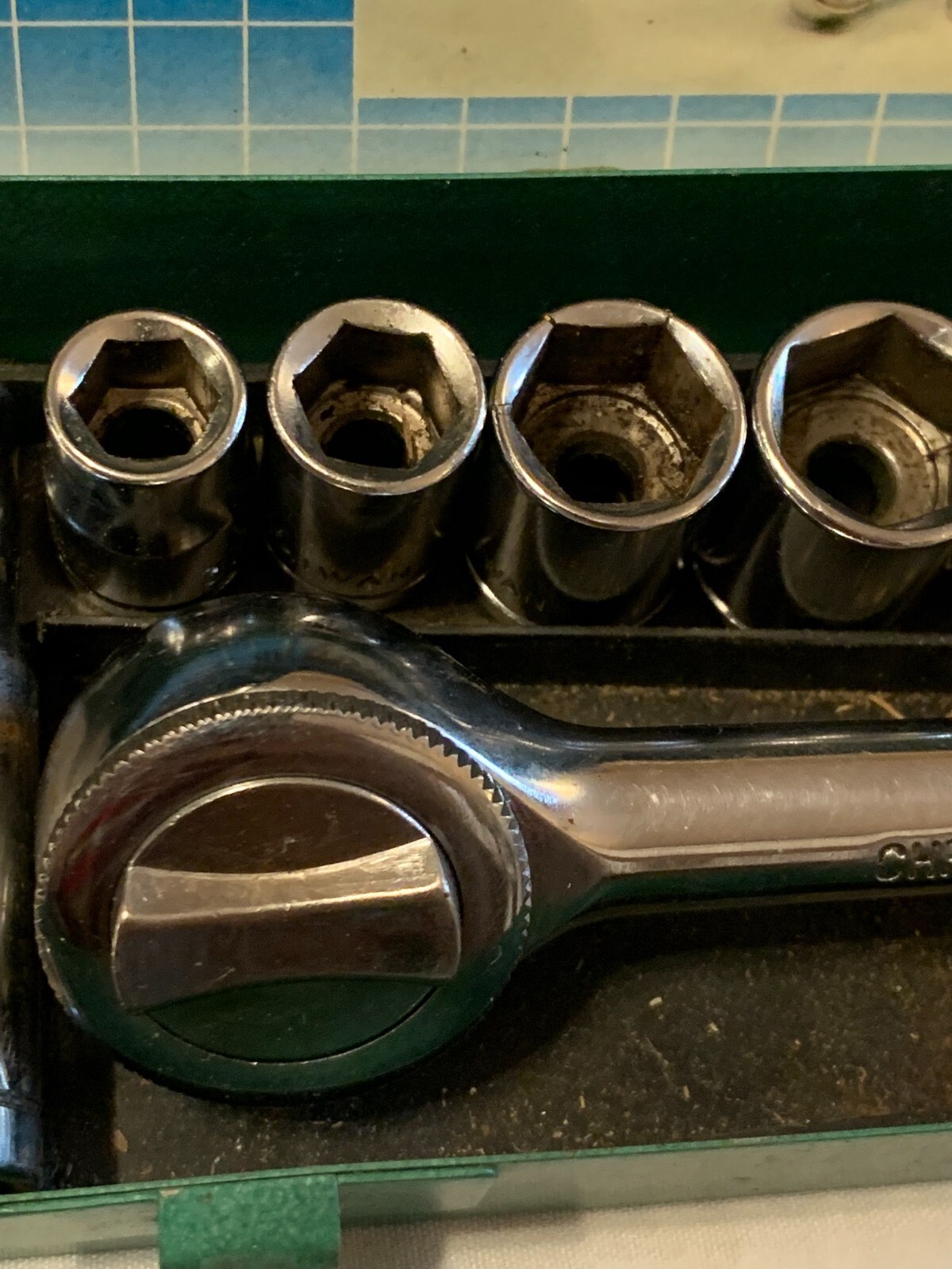 CRAFTMASTER 3/8″ SAE Chrome Vanadium 6-Point Deep Socket Set Taiwan