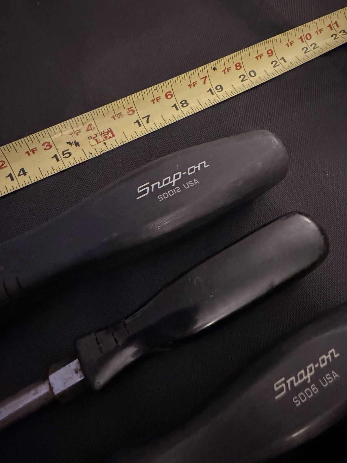 Snap On 8 Piece Black Flat Head Screwdriver Lot – SSD – SDD