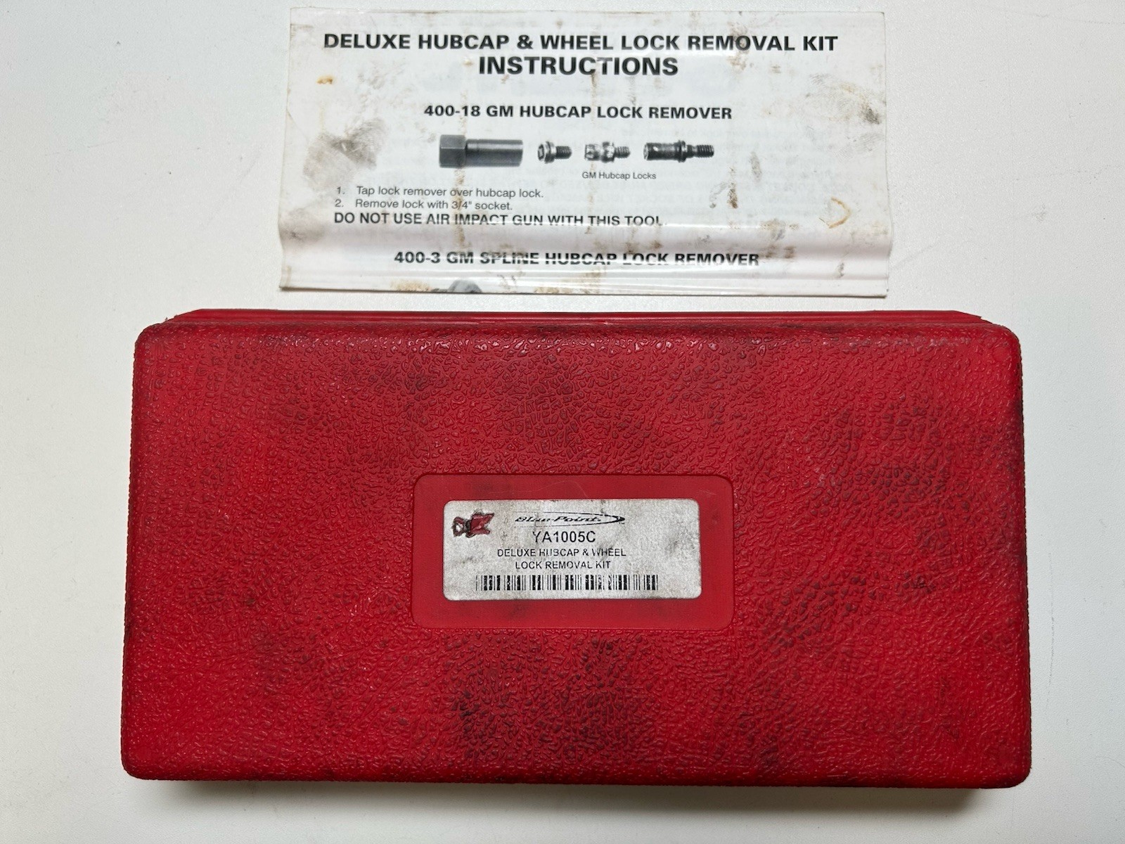 Blue Point DLX Hubcap & Wheel Lock removal Kit YA-1005c