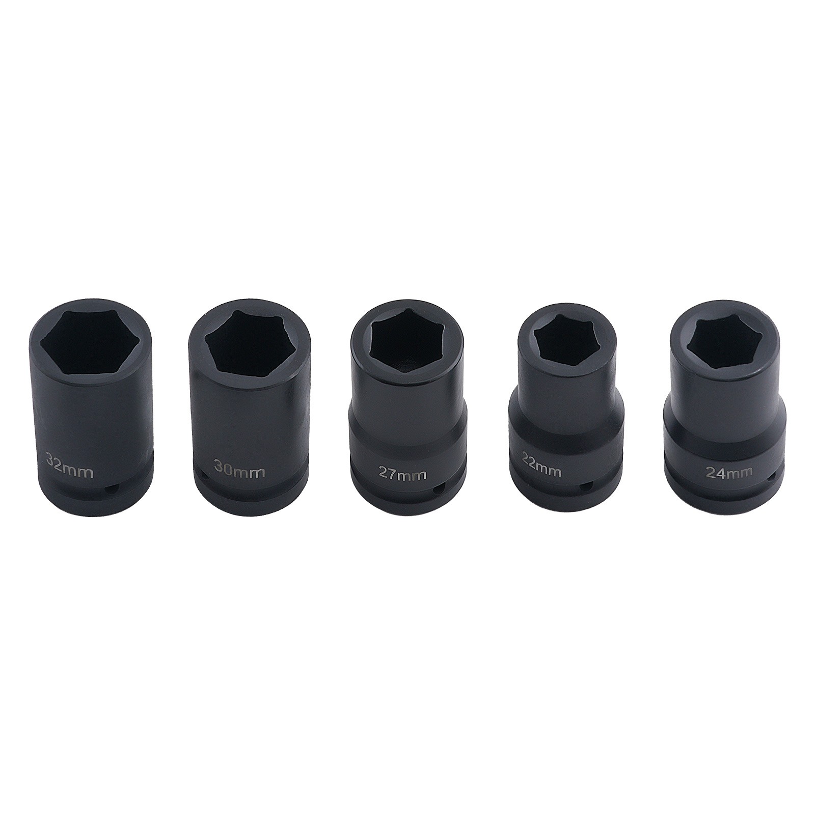 1in Drive Impact Socket Set 10pc 22-50mm 6-Point CR-V Heavy Truck Tool Kit