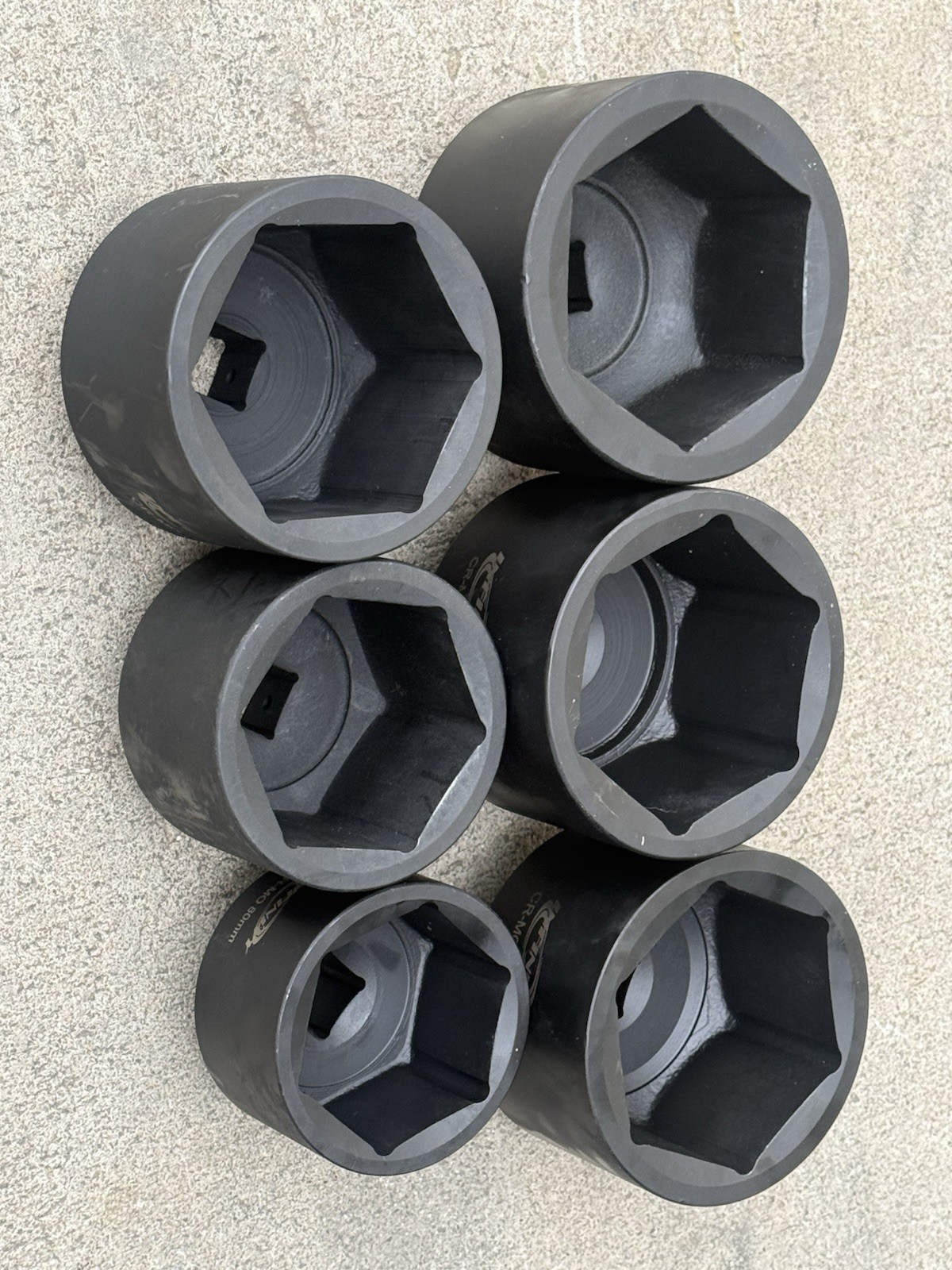 6Pcs Tractor Machinery Metric Jumbo Deep Impact Socket Set 1″ Dr. 6point Sockets