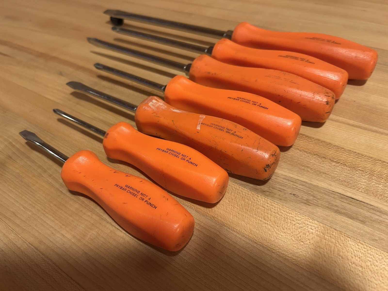 Snap-on Tools | 7pc Orange Hard Grip Combination Screwdriver Set SDDX70AO