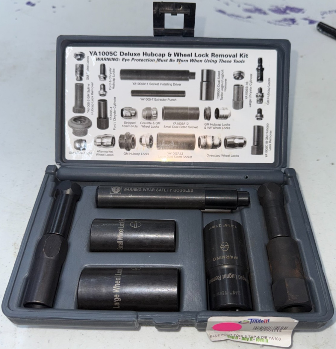 Blue-Point YA1005C Deluxe Hubcap And Wheel Lock Removal Kit