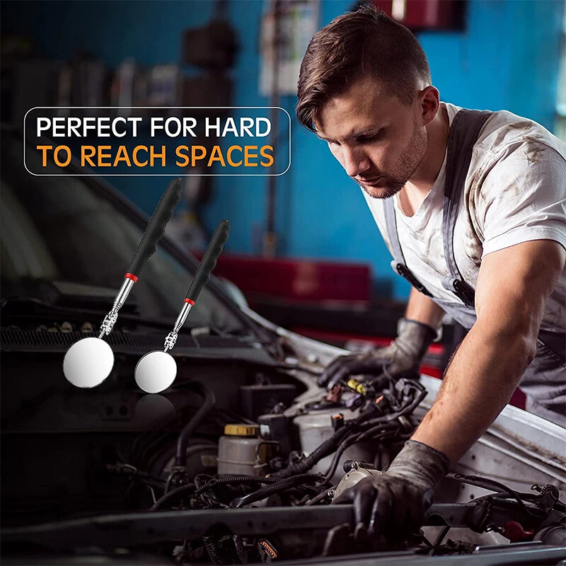 Car Adjustable Telescopic Inspection Circular Mirror Angle Observation Pen Tool