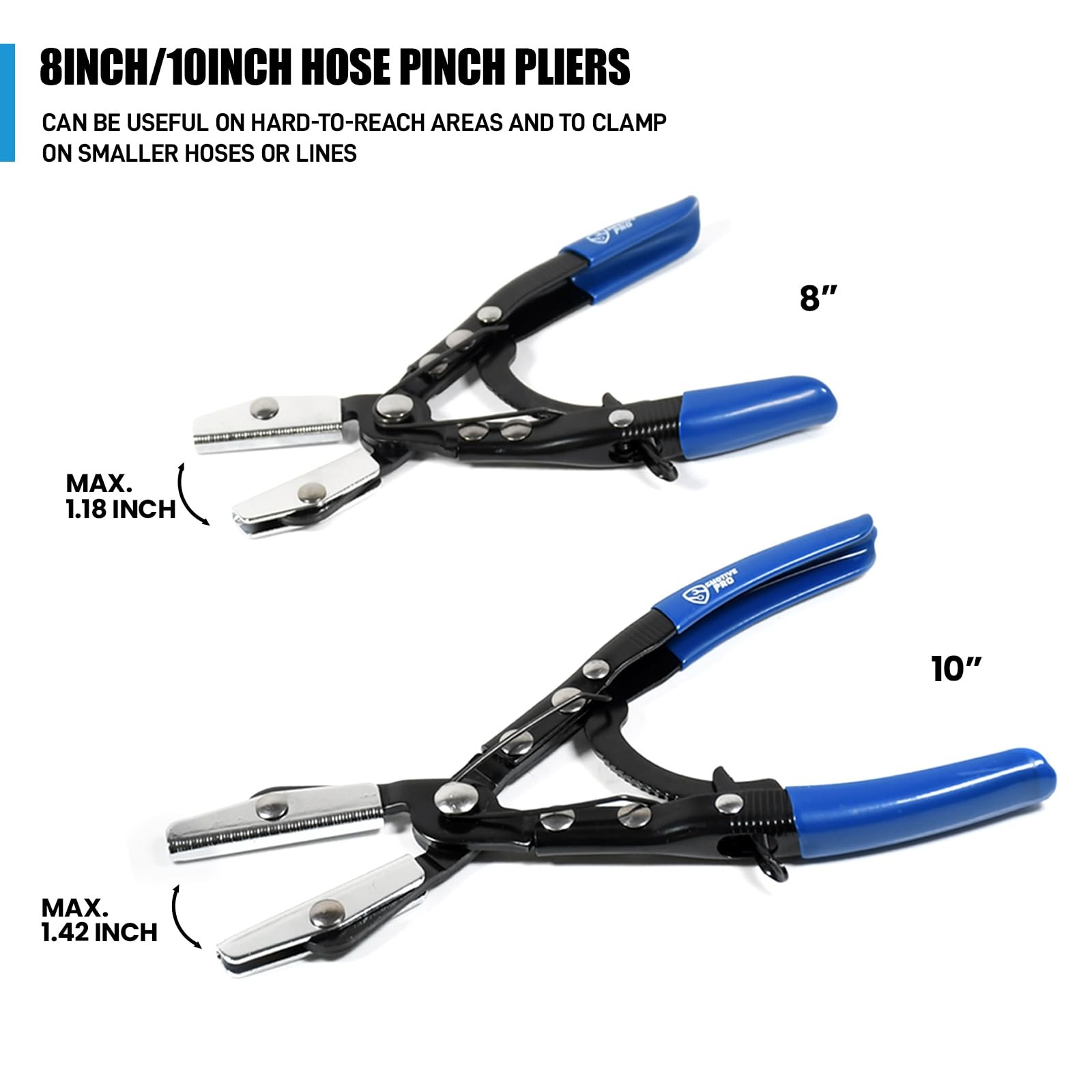 9 PCS Hose Fluid Stopper Set Fuel Line Clamp 8/10 Inch Pinch Pliers Steel