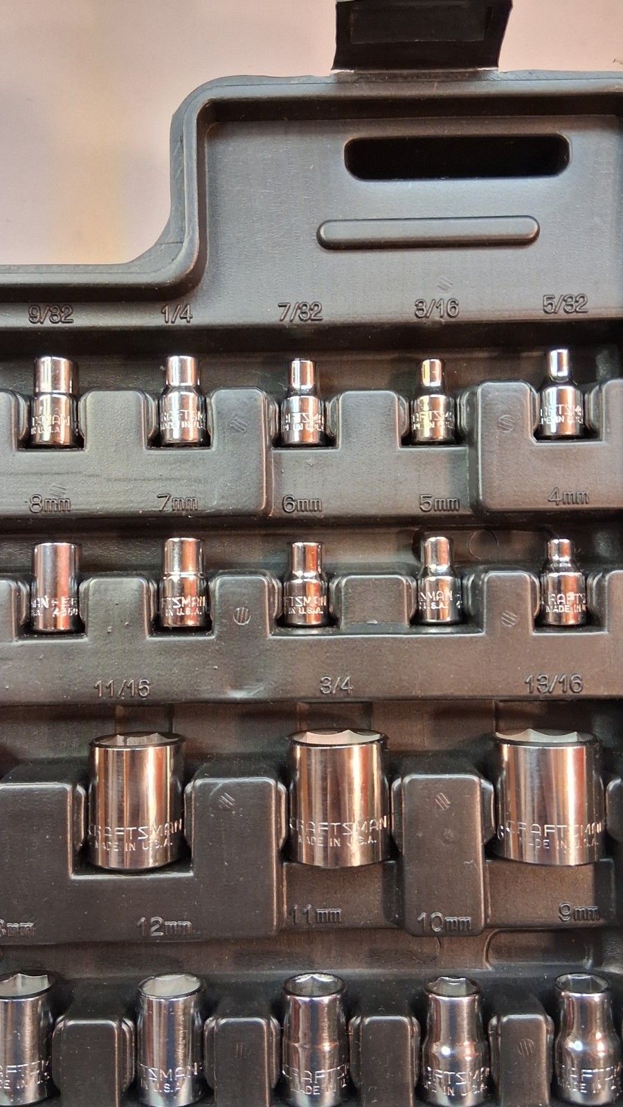 VTG CRAFTSMAN 82PC EE SERIES 1/4″,3/8″, & 1/2″ DRIVE METRIC/SAE SOCKET SET