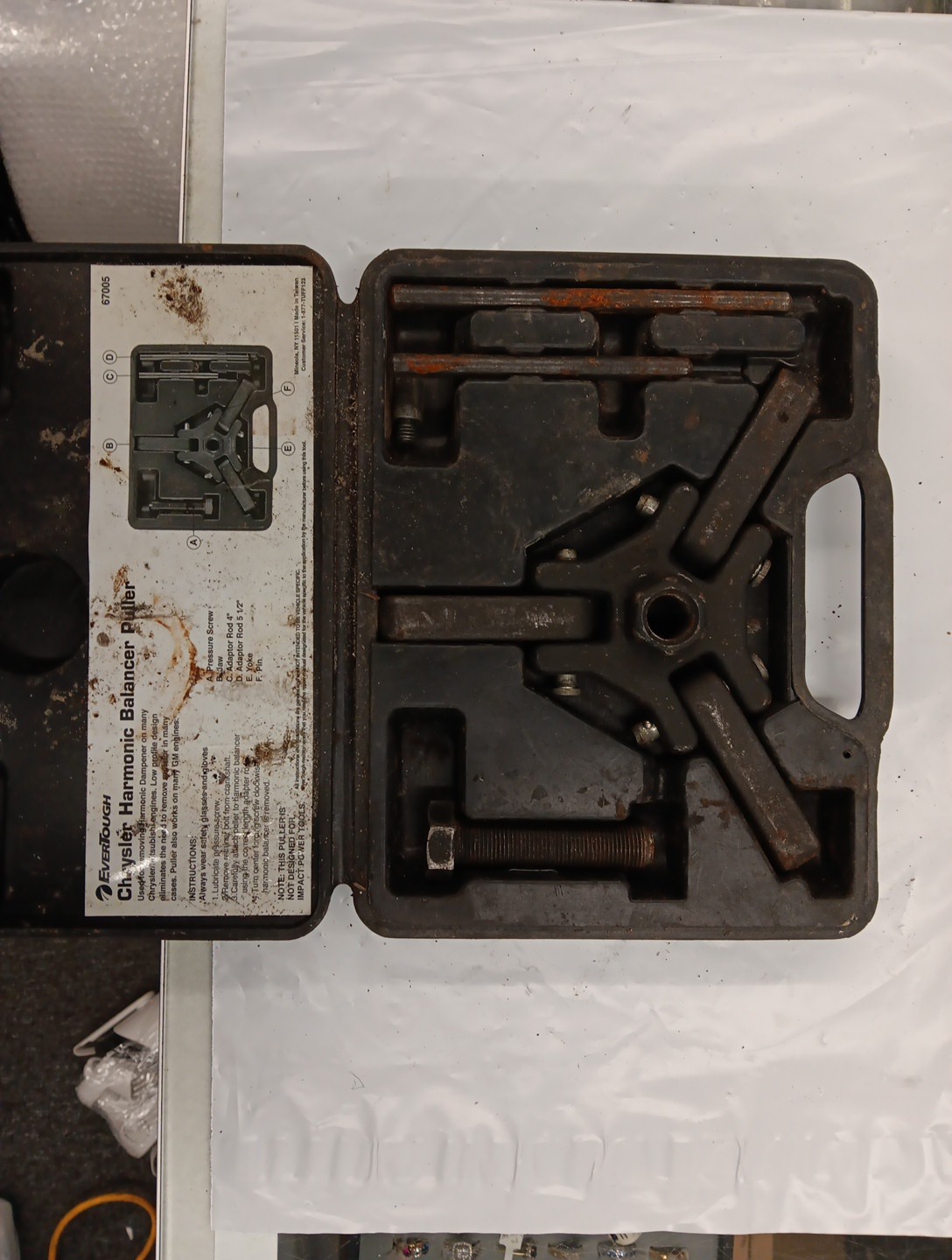 Evertough Tools 67005 Chrysler Harmonic Puller Used In Case Good Condition