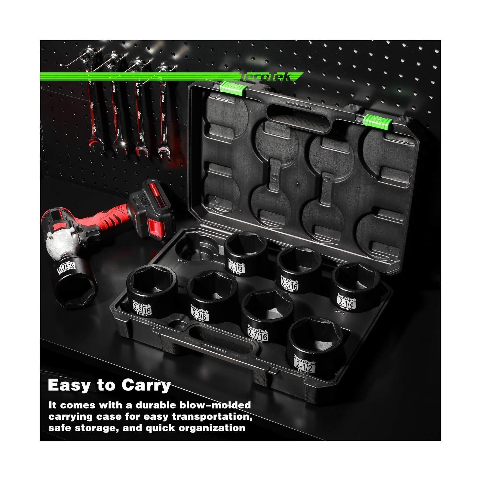3/4″ Drive 6-Point Impact Socket Set, 9-Piece Jumbo Assortment, Cr-Mo, SAE, 2…