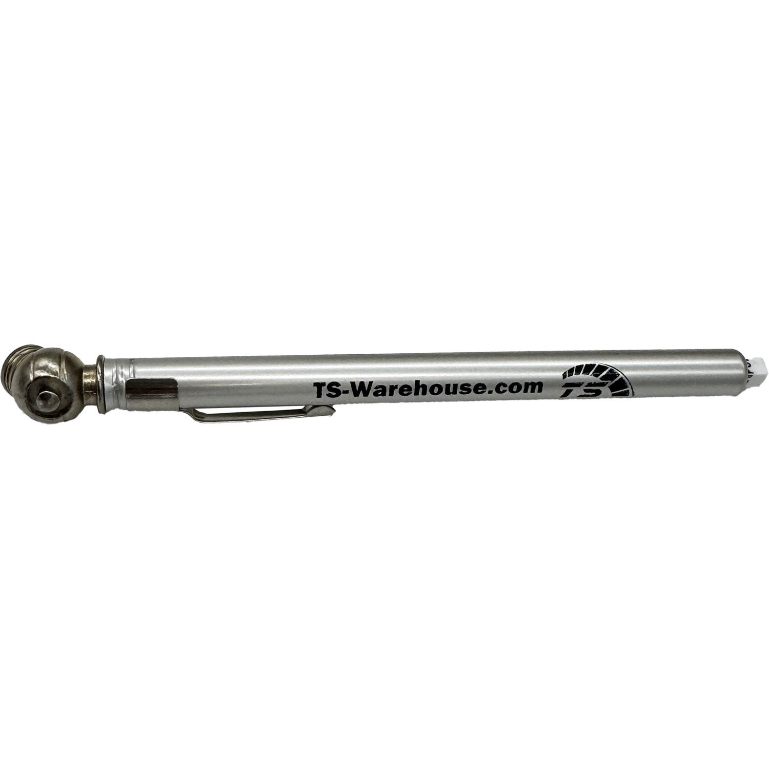 10-50 psi Pencil Tire Gauge with TS Warehouse Logo – Silver/Black