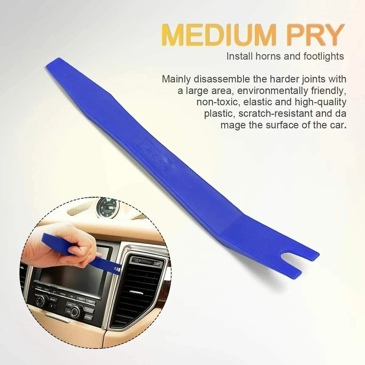 Heavy Duty Car Door Panel Plastic Fastener Remover Body Retainer Clip Pry Tool