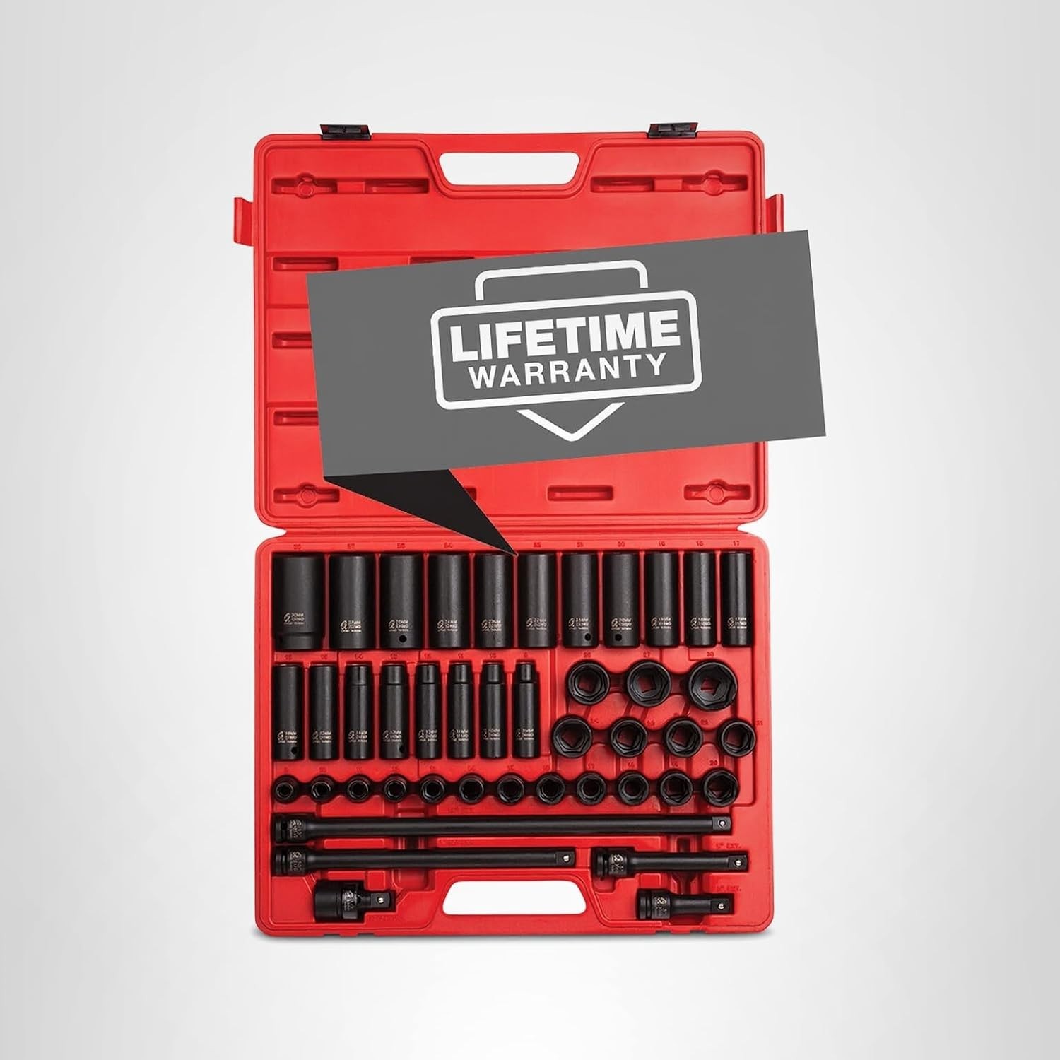 Sunex 2569, 1/2″ Drive Master Impact Socket Set, 43Piece, Metric, 9mm – 30mm,…