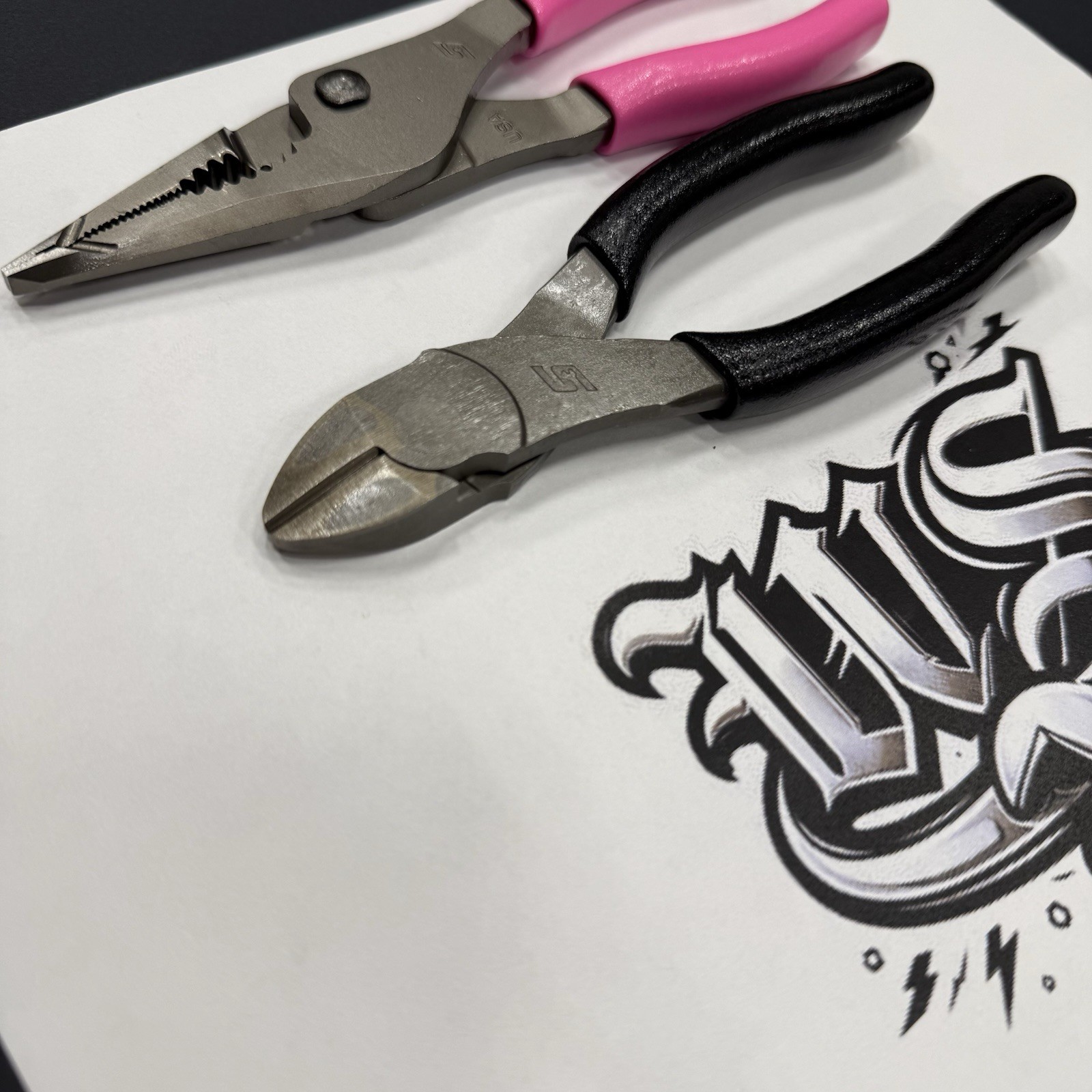Snap-on Tools USA NEW 2pc HOT PINK & BLACK Assorted Pliers Set LN46ACF 86ACF