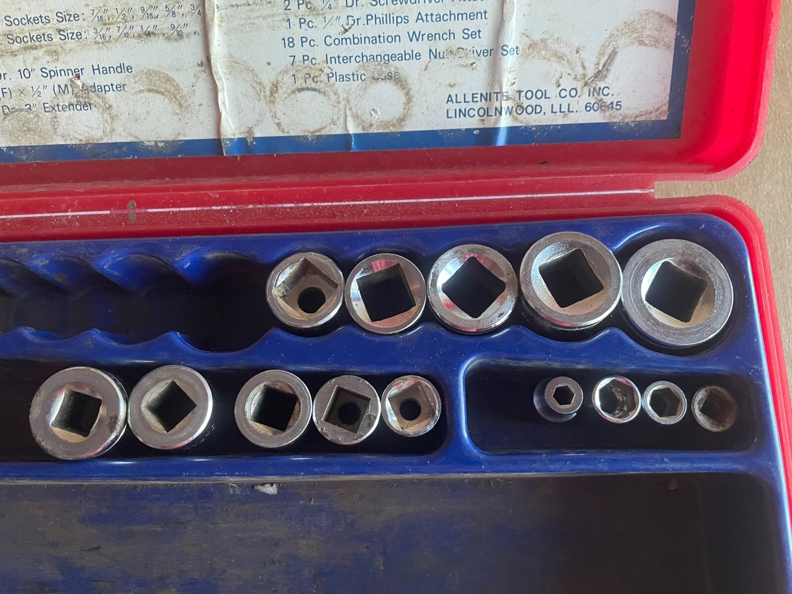 Allenite Japan 14 Piece 1/2″ (5) 1/4″ (4) 3/8″ (5) Socket Set See Description