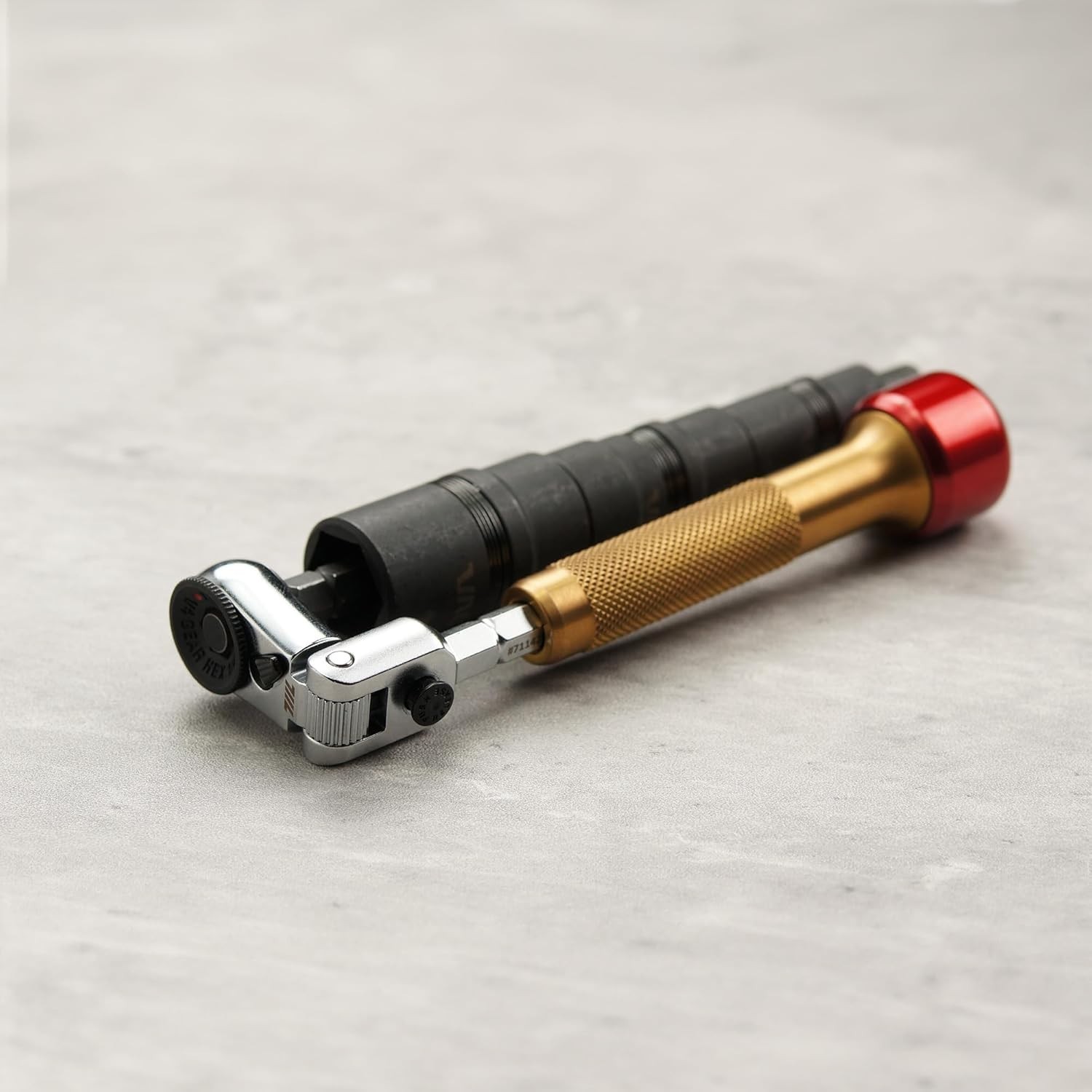 NEW EDC Flex Head Ratchet Wrench 1/4″ Mini Tool w/ T-Handle